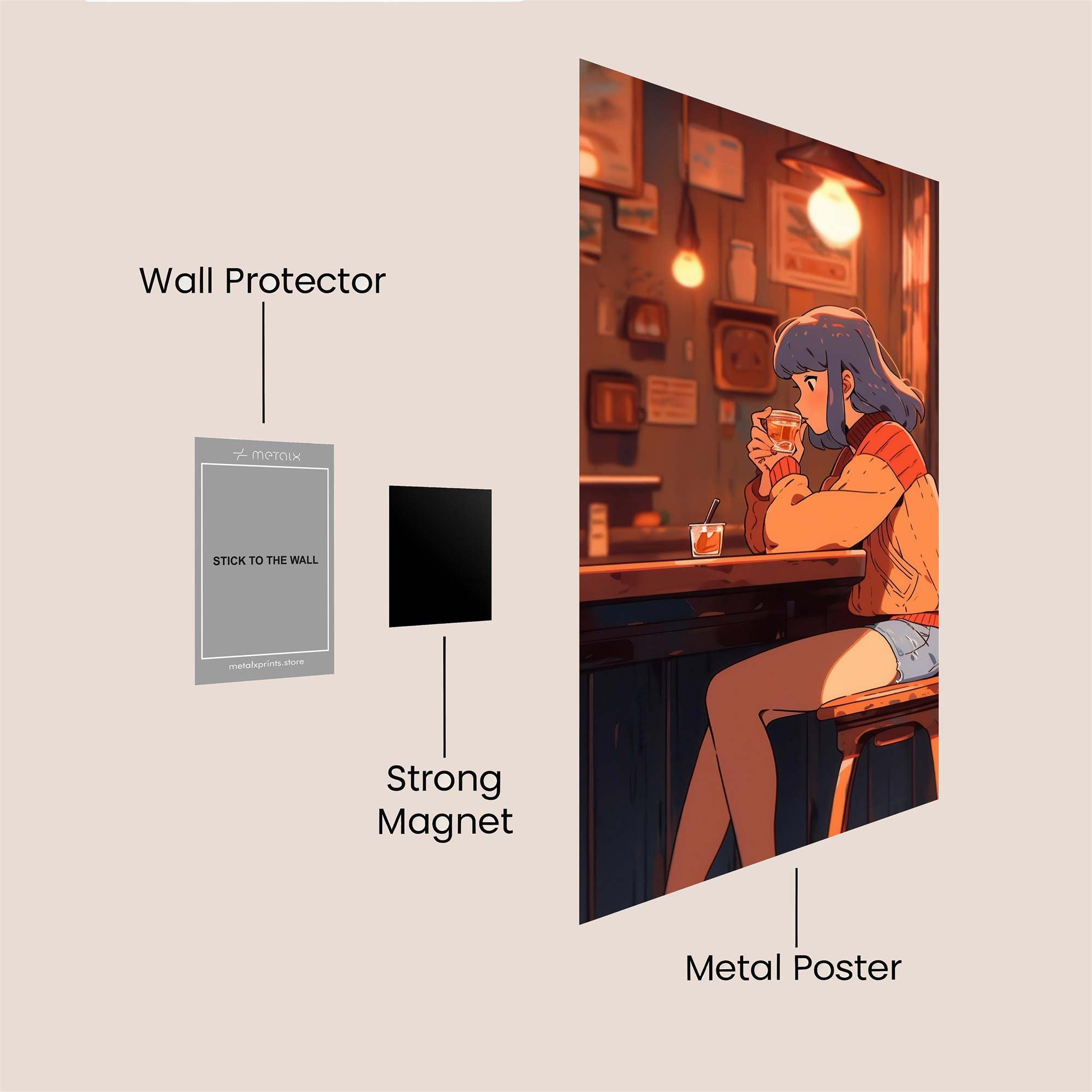 Café Serenity Safe Wall Magnetic / M