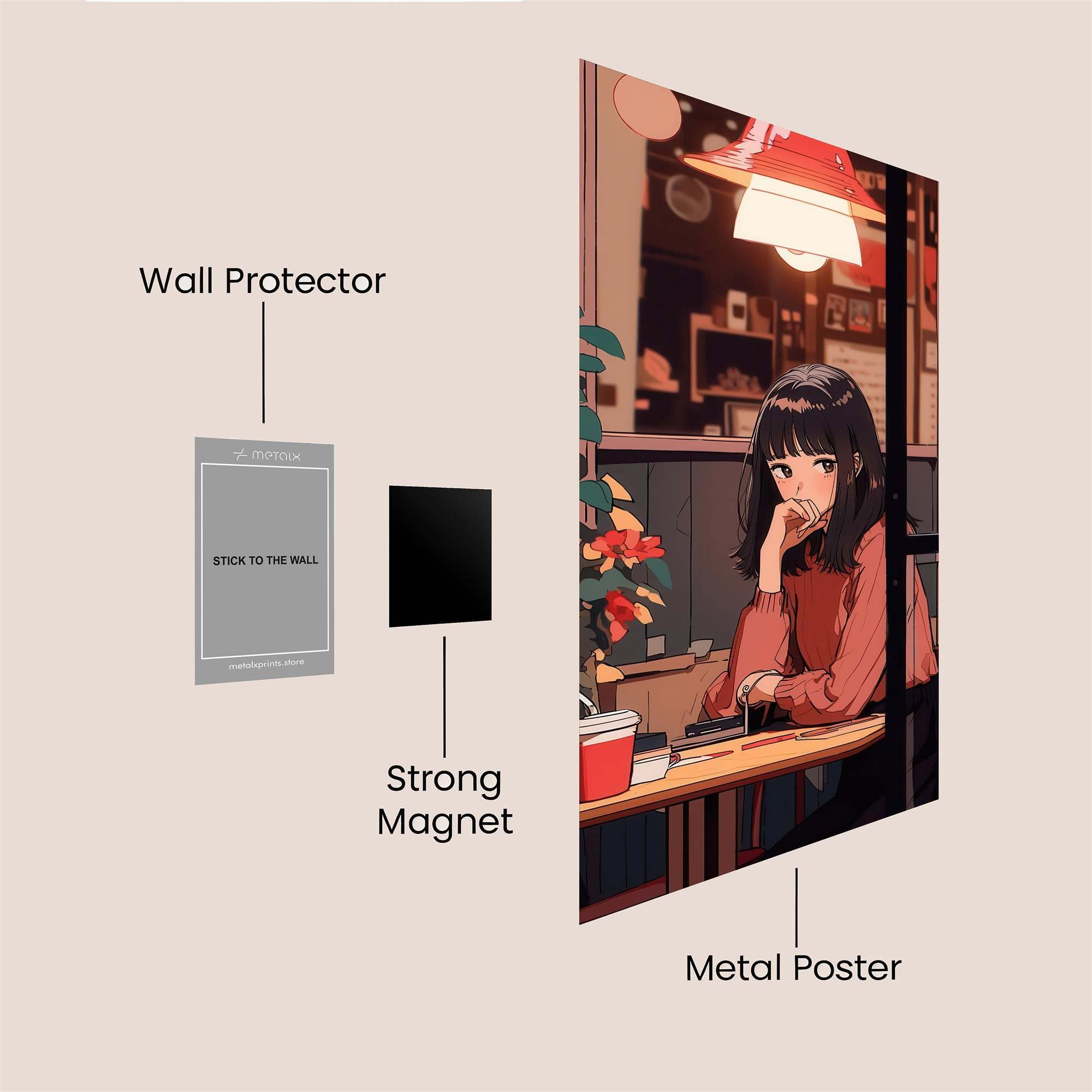 Café Contemplation Safe Wall Magnetic / M