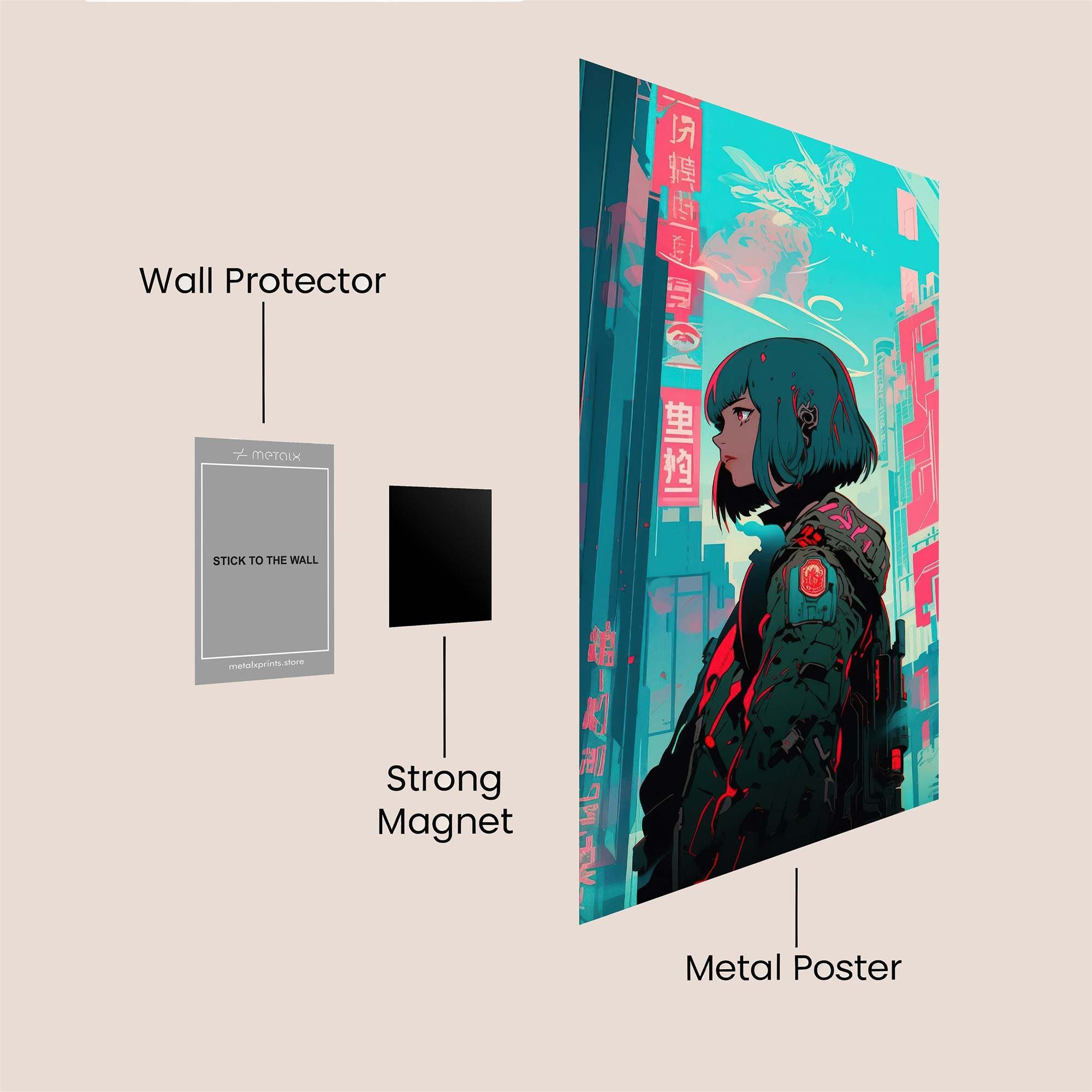 Neon Solitude Safe Wall Magnetic / M