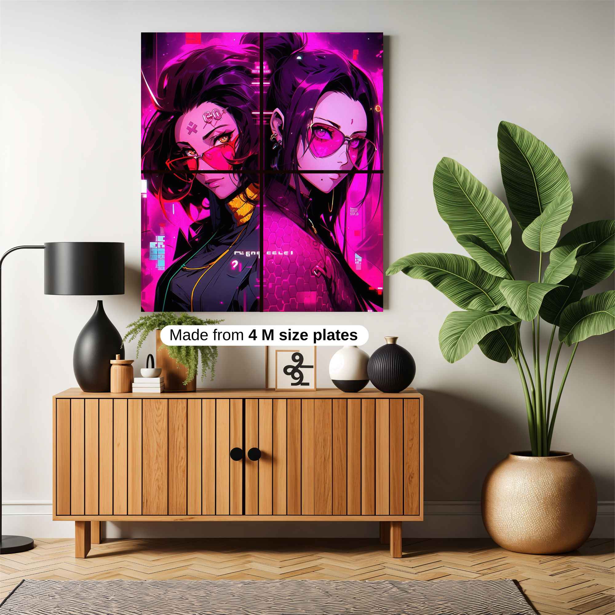 Cyberpunk Rebellion Safe Wall Magnetic / M