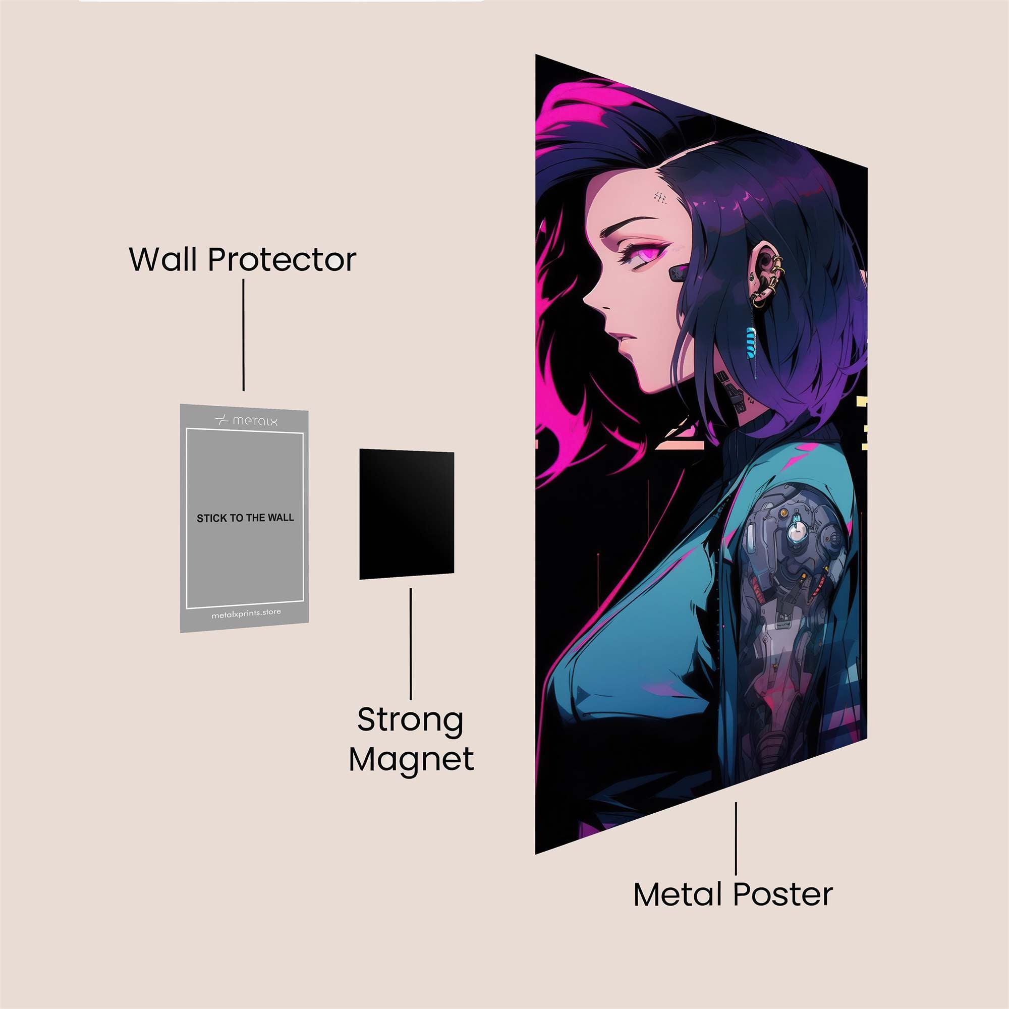 Cyber Rebel Safe Wall Magnetic / M