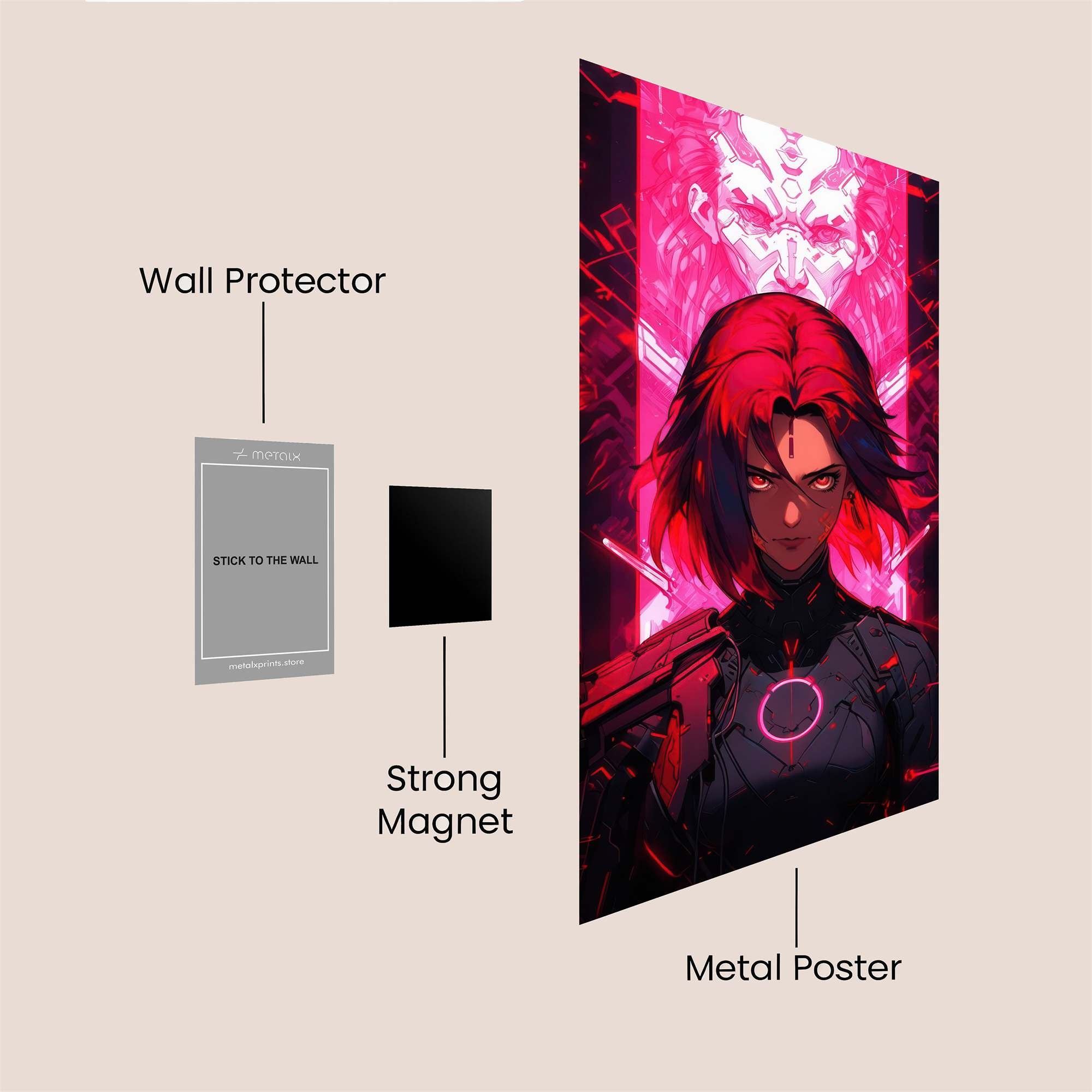 Cyberpunk Rebel Safe Wall Magnetic / M