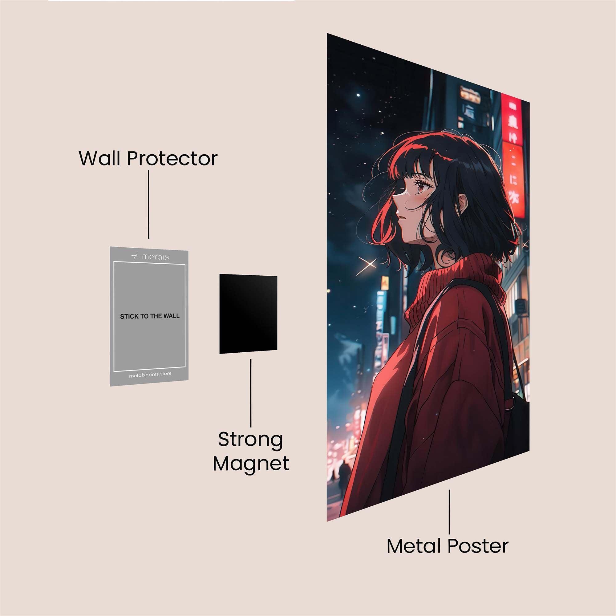 Neon Solitude Safe Wall Magnetic / M
