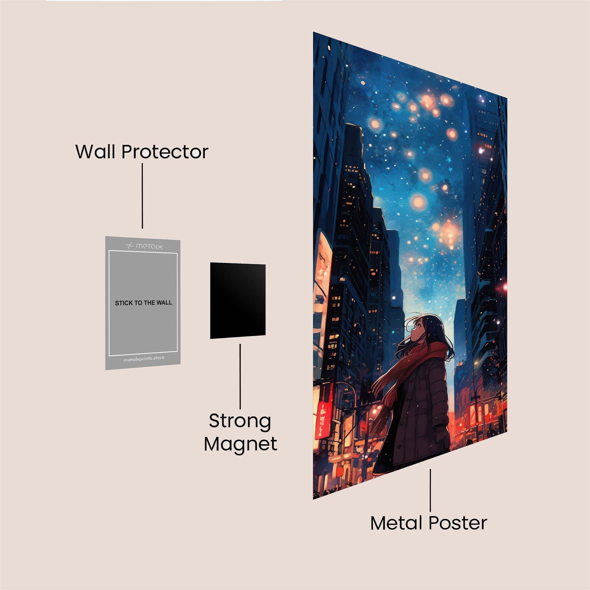 City Dreamscape Safe Wall Magnetic / M