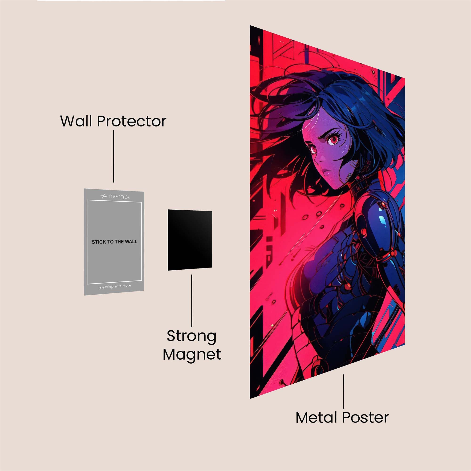 Cyberpunk Enigma Safe Wall Magnetic / M