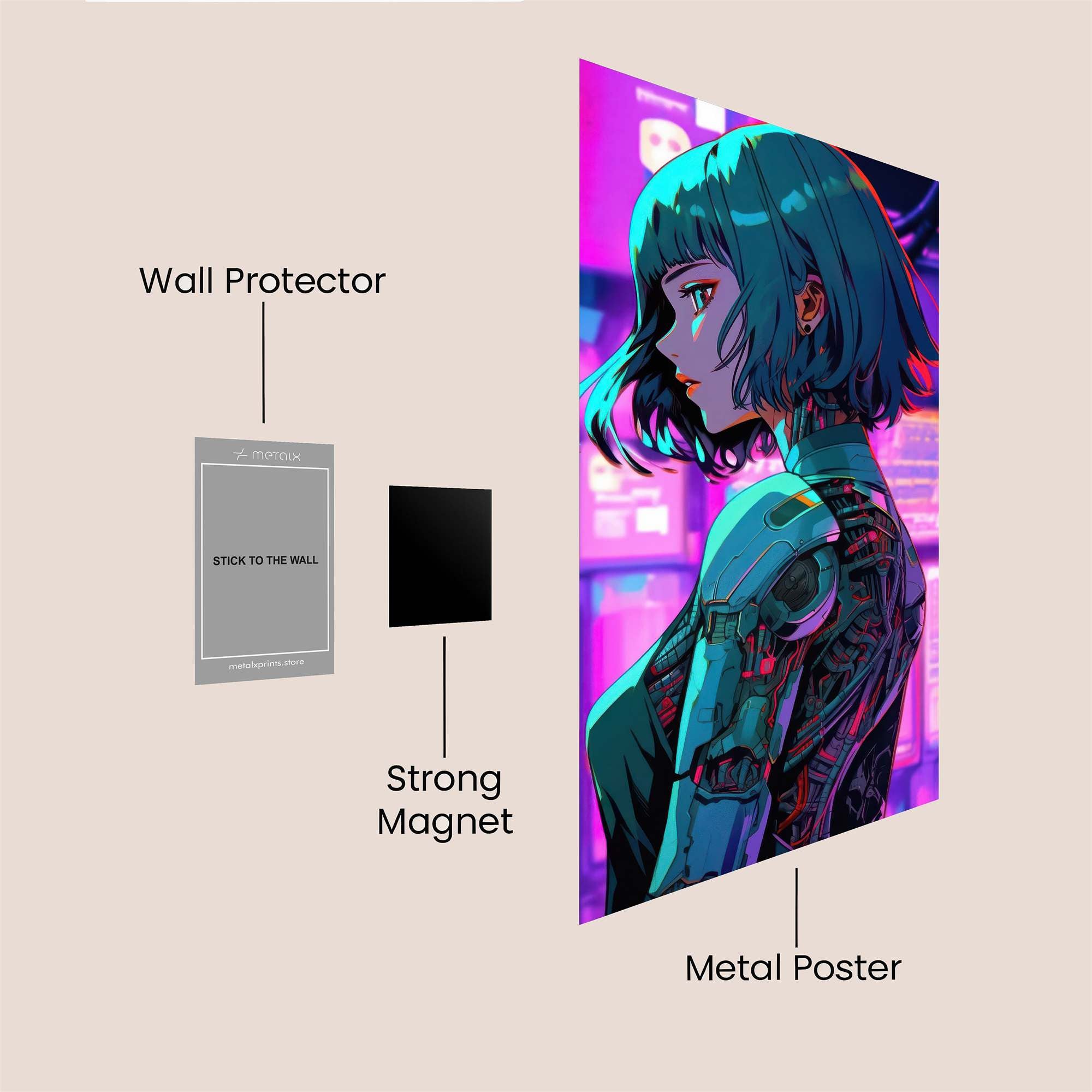 Cyber Serenity Safe Wall Magnetic / M