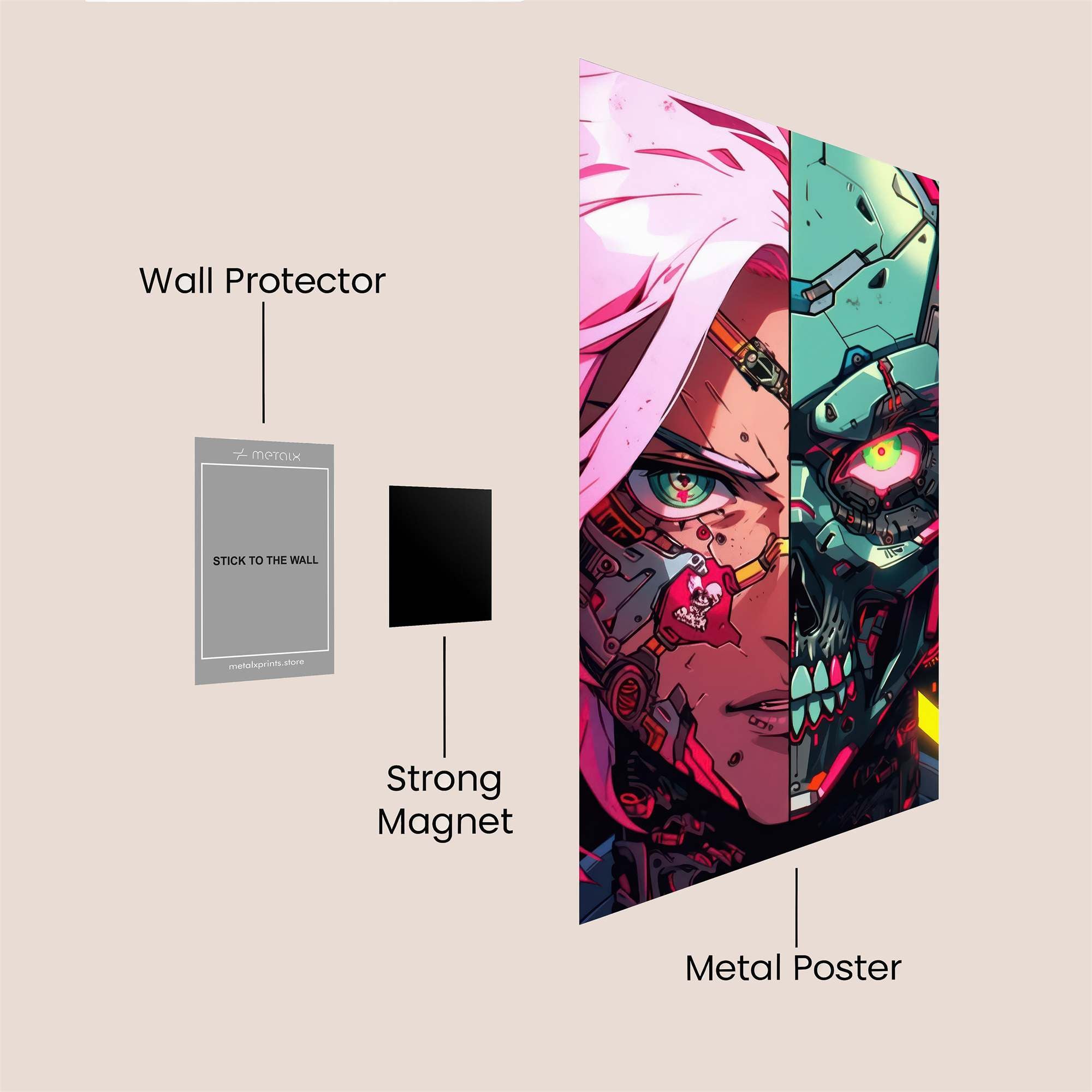 Cyberpunk Fusion Safe Wall Magnetic / M