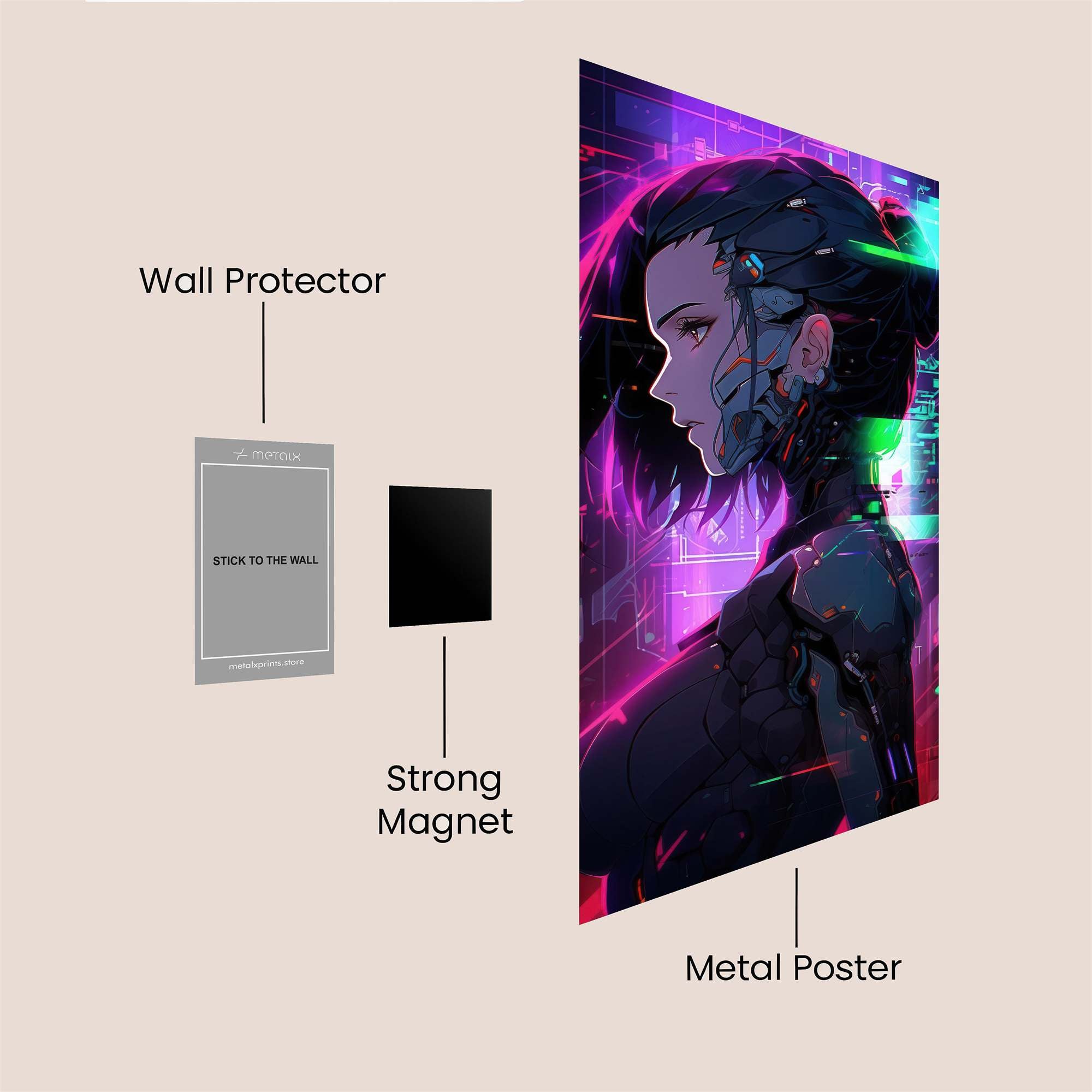 Cyber Serenity Safe Wall Magnetic / M