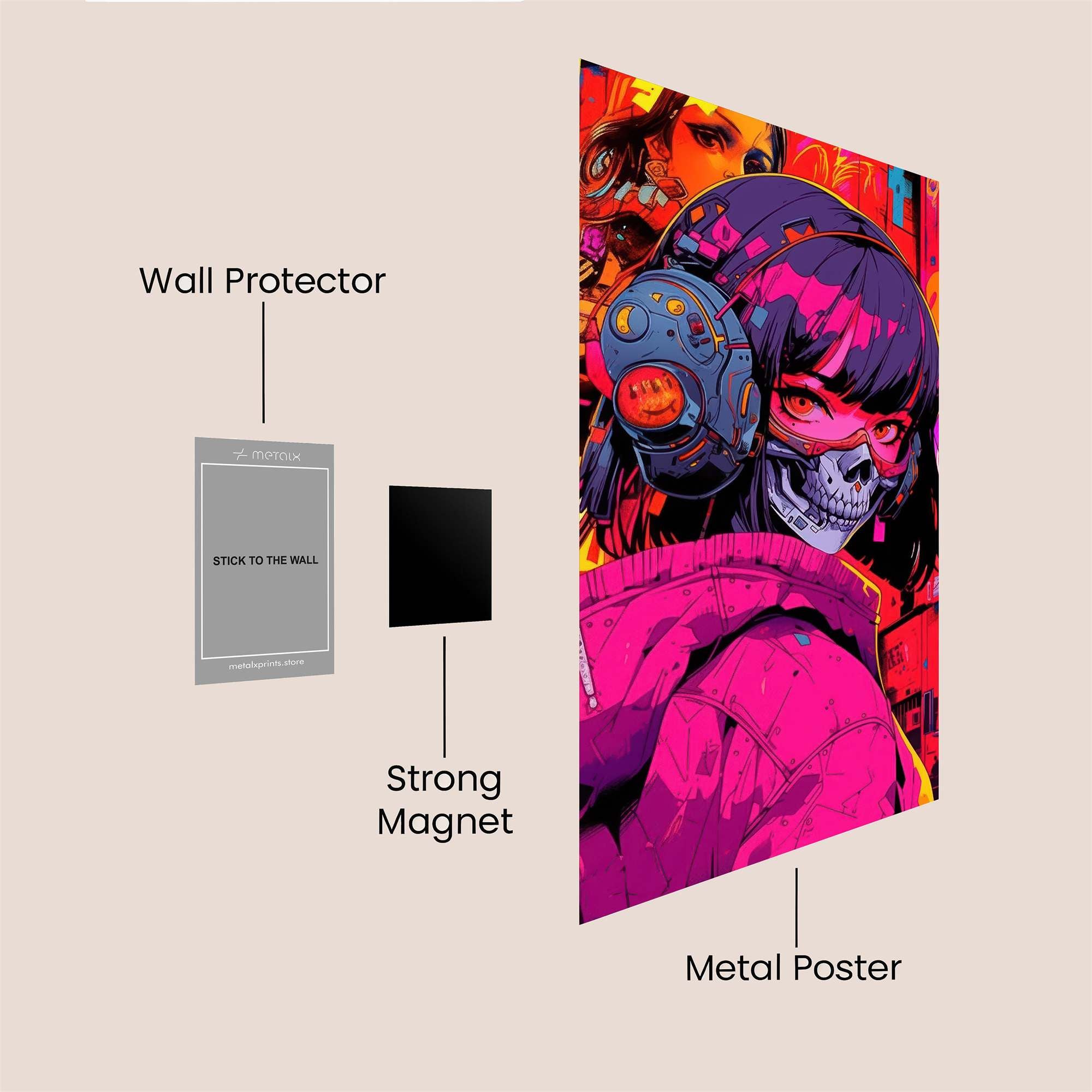 Cyberpunk Vibe Safe Wall Magnetic / M