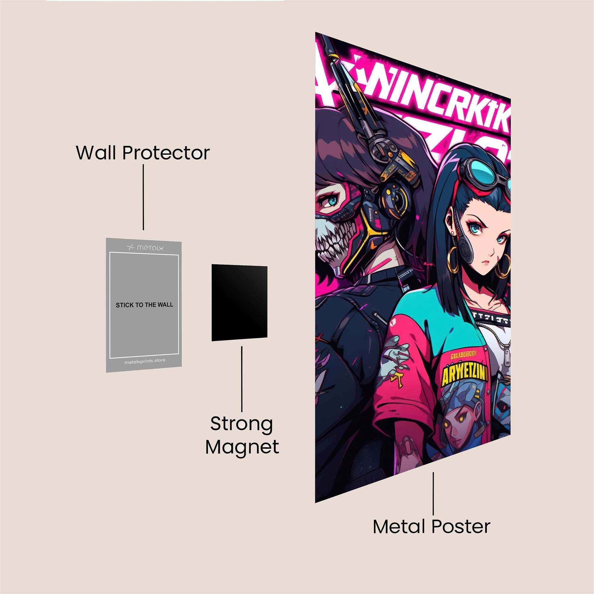 Cyberpunk Fusion Safe Wall Magnetic / M