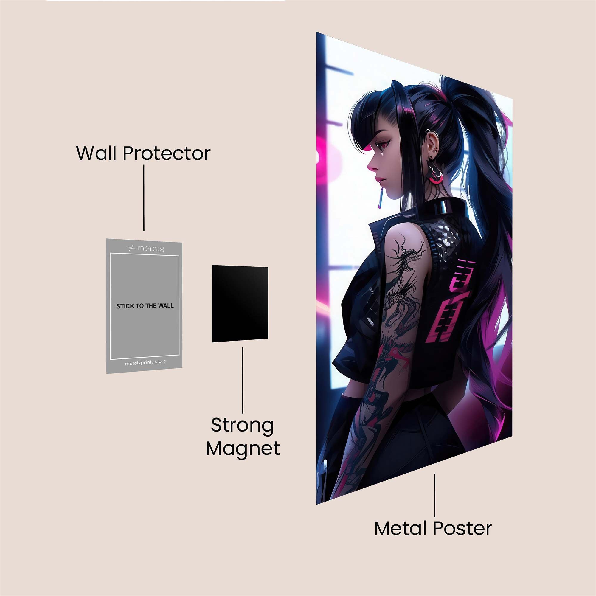 Neon Rebel Safe Wall Magnetic / M