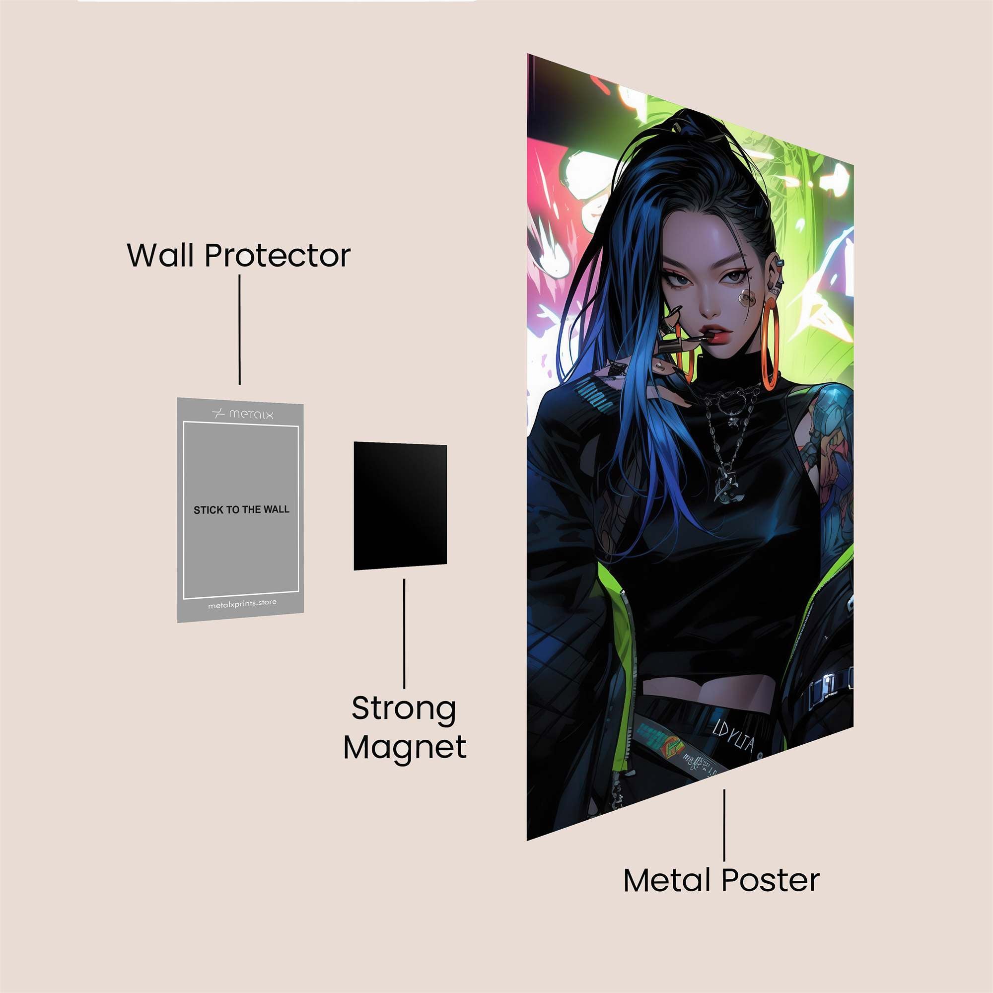 Neon Rebel Safe Wall Magnetic / M