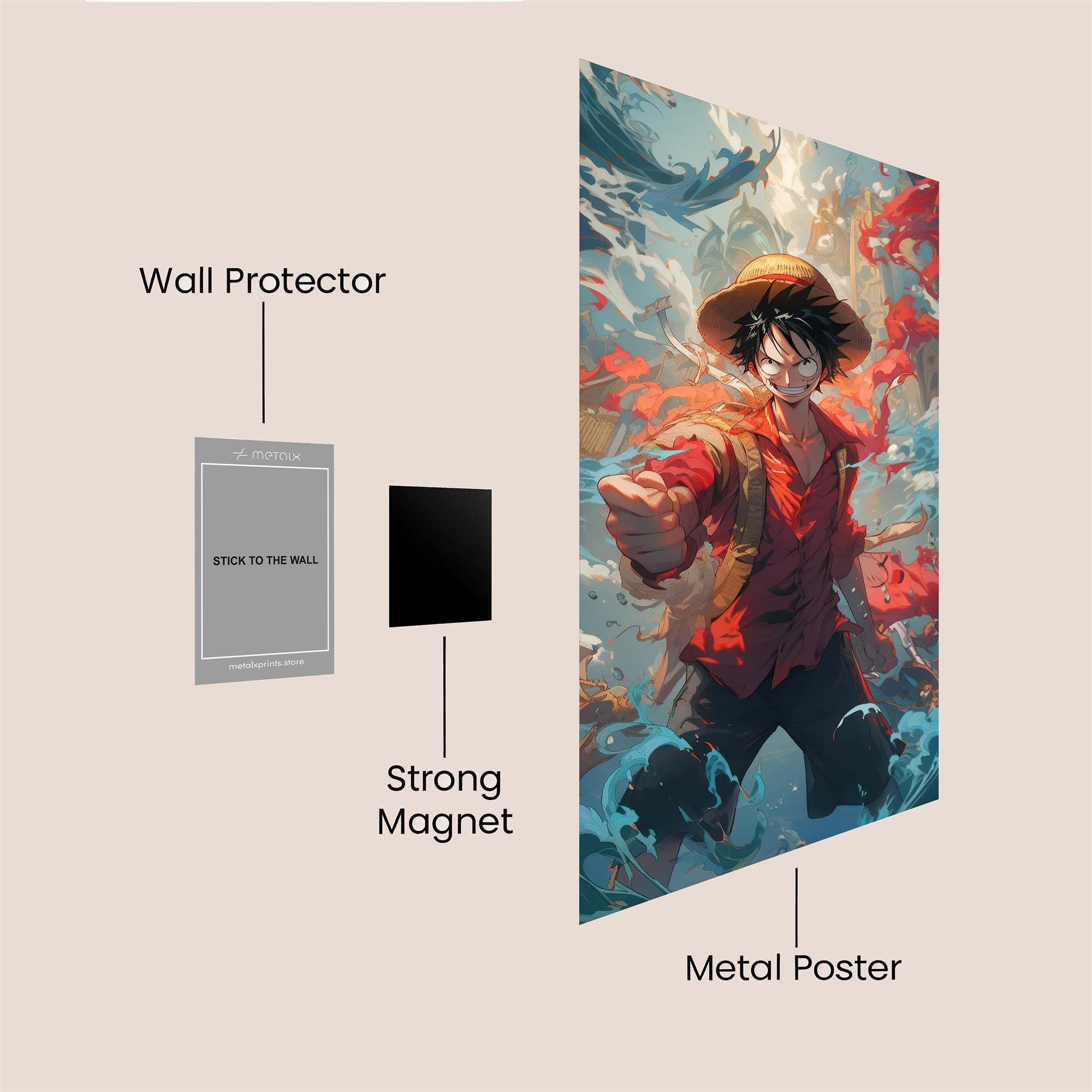 Luffy Triumphant Safe Wall Magnetic / M
