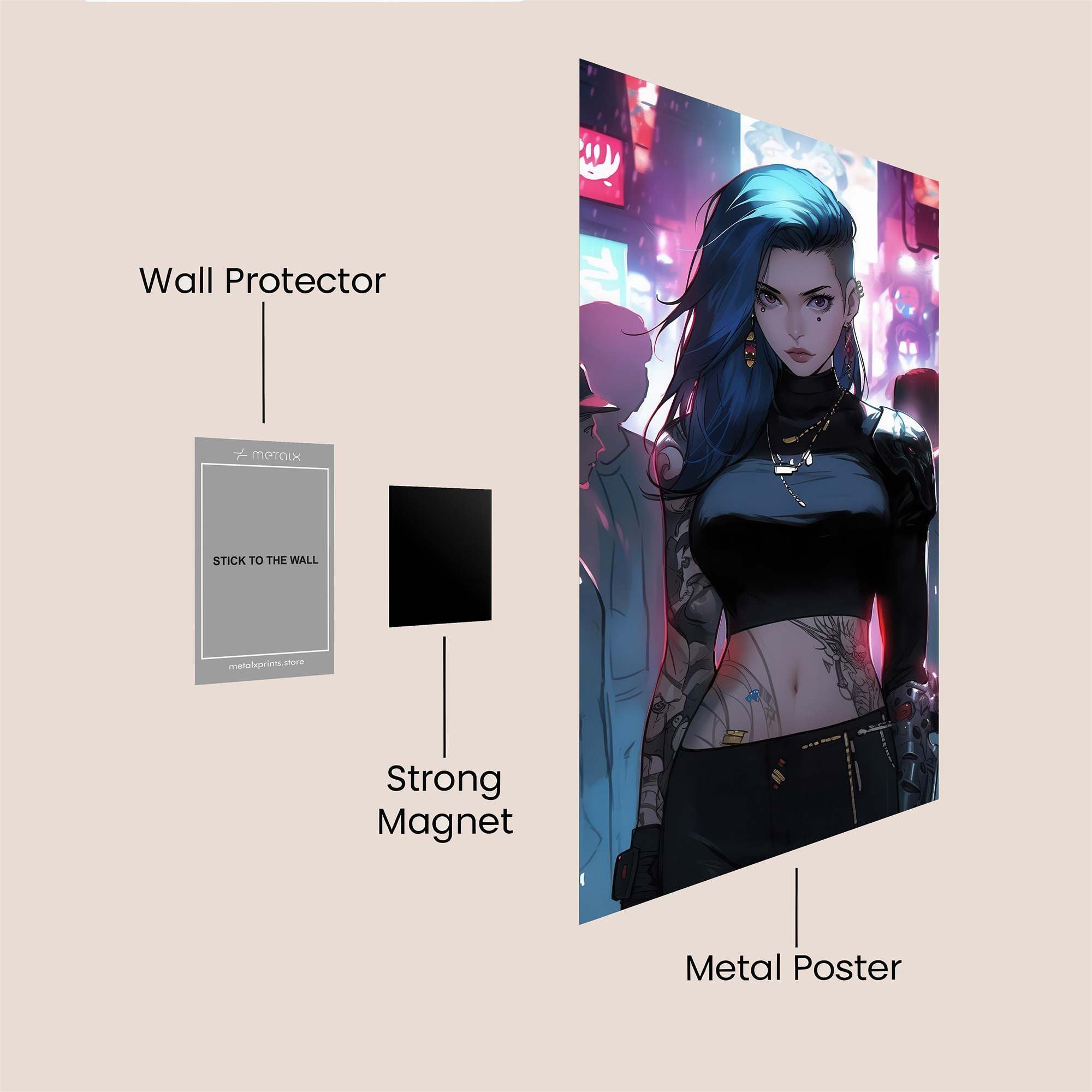 Cyberpunk Rebel Safe Wall Magnetic / M