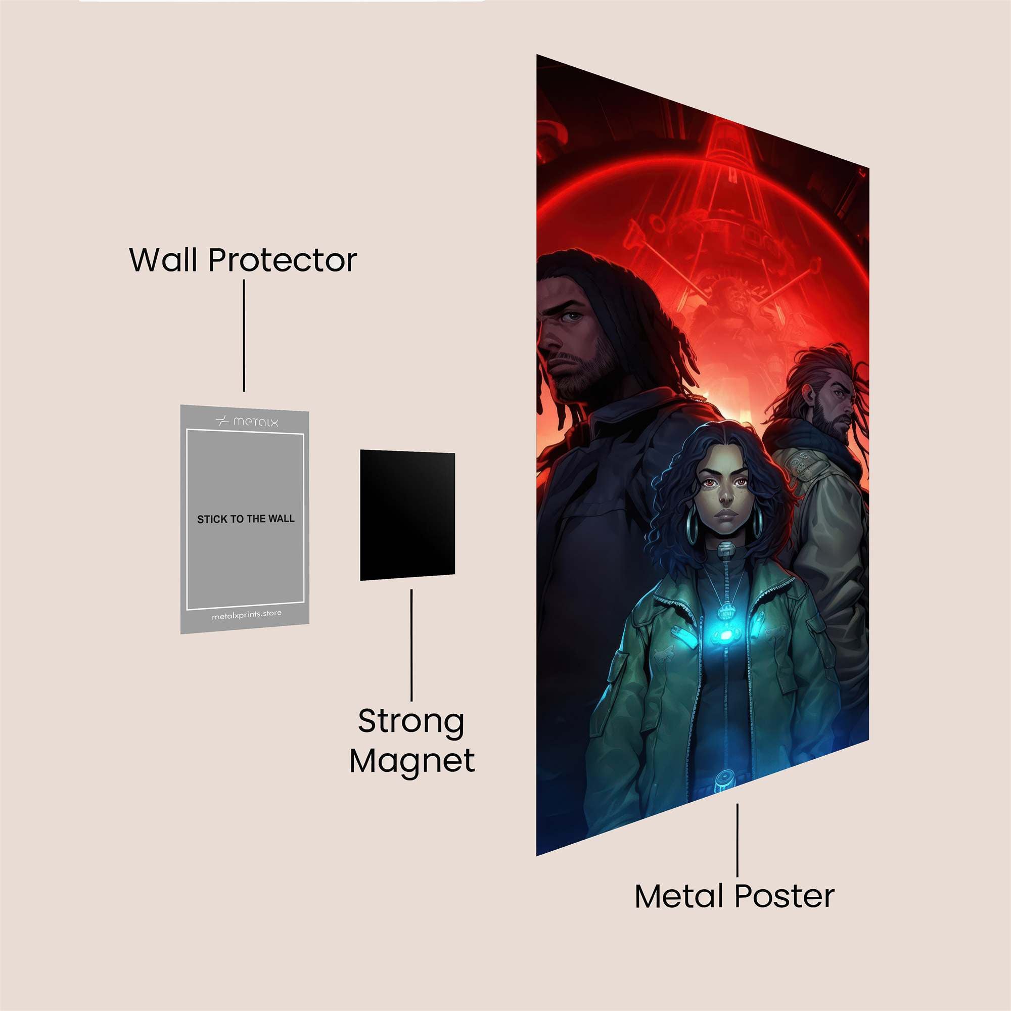 Neon Rebellion Safe Wall Magnetic / M