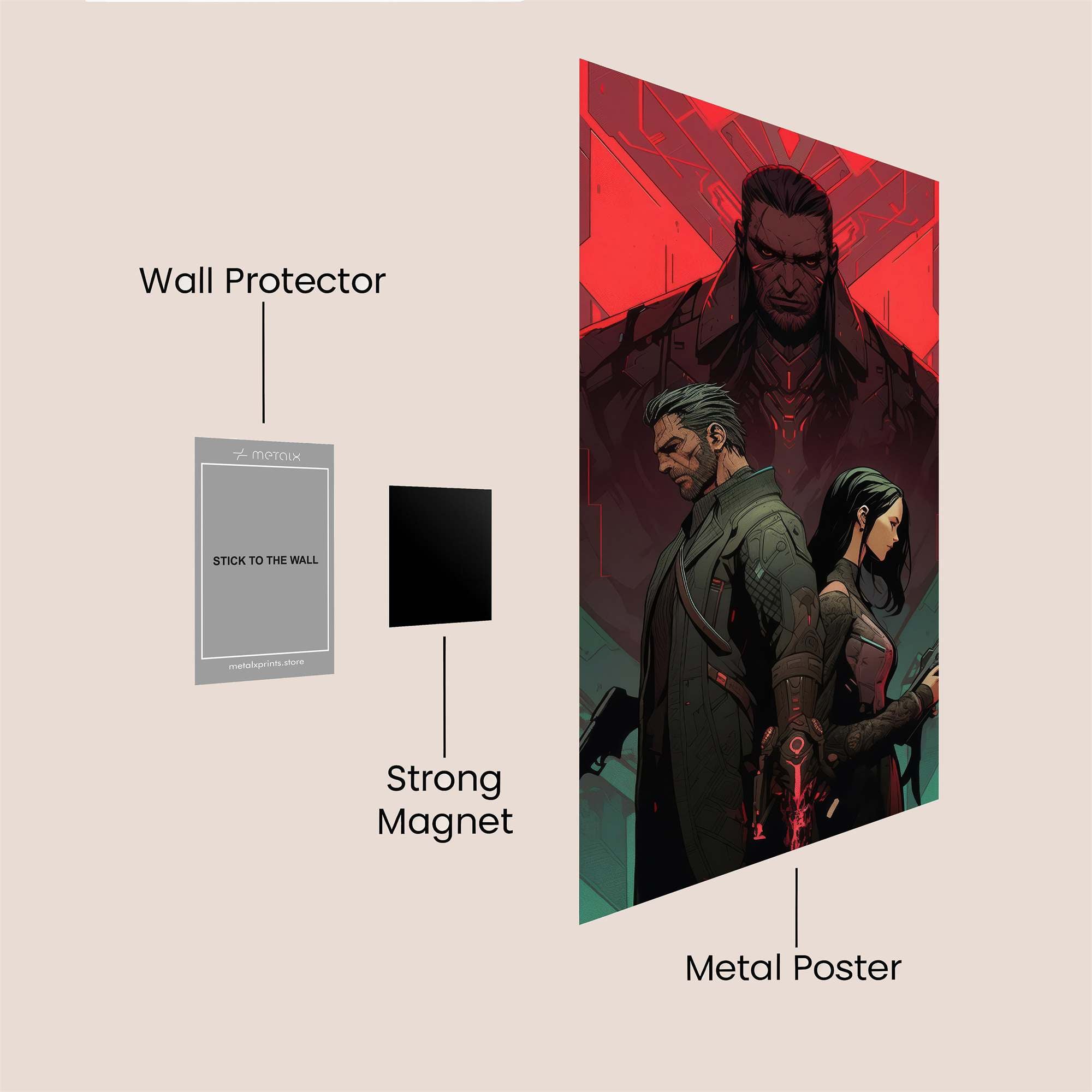 Cyber Rebellion Safe Wall Magnetic / M