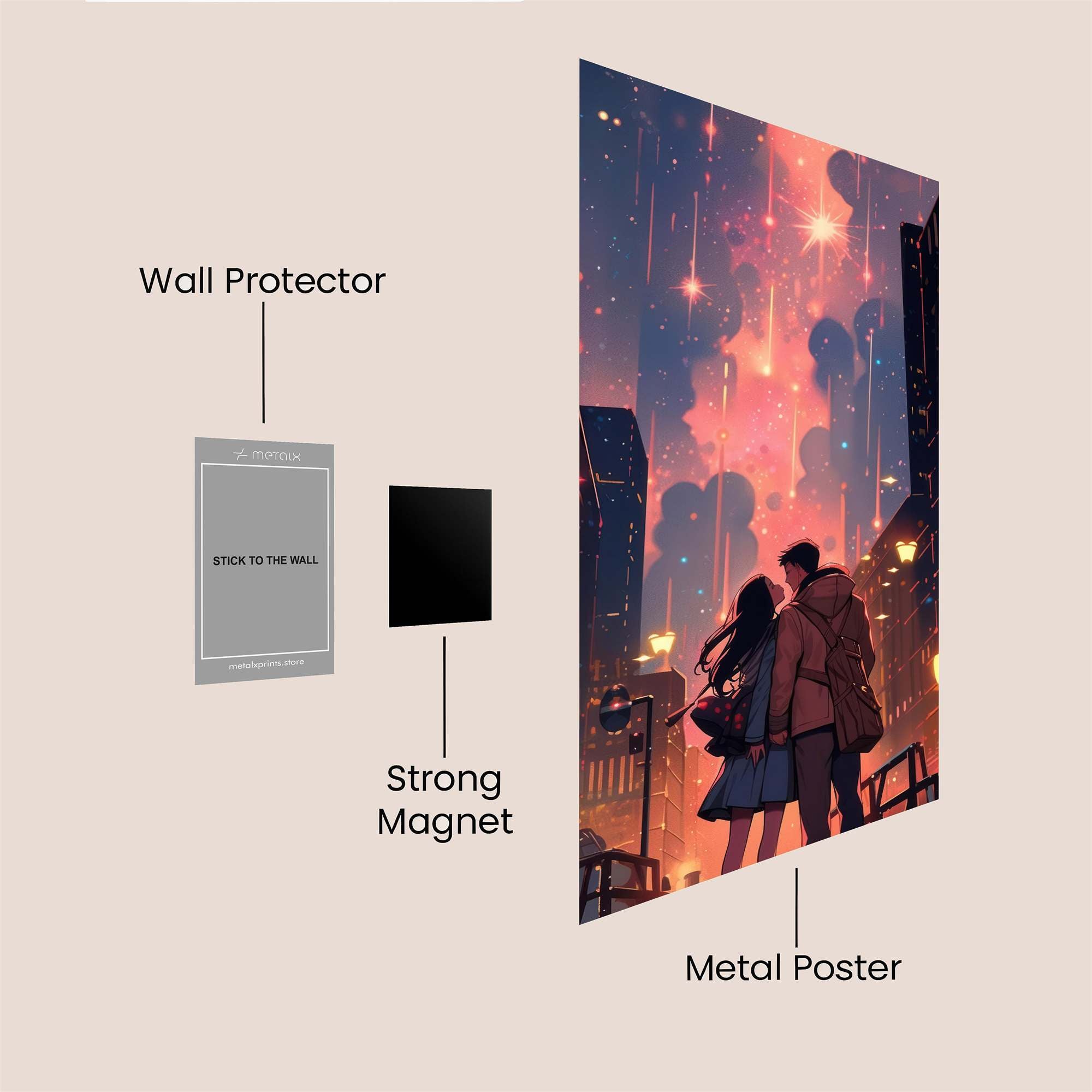 Cosmic Romance Safe Wall Magnetic / M