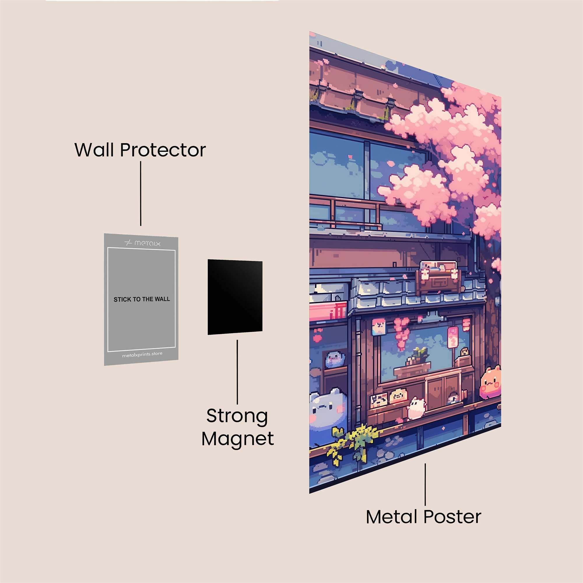 Sakura Serenity Safe Wall Magnetic / M