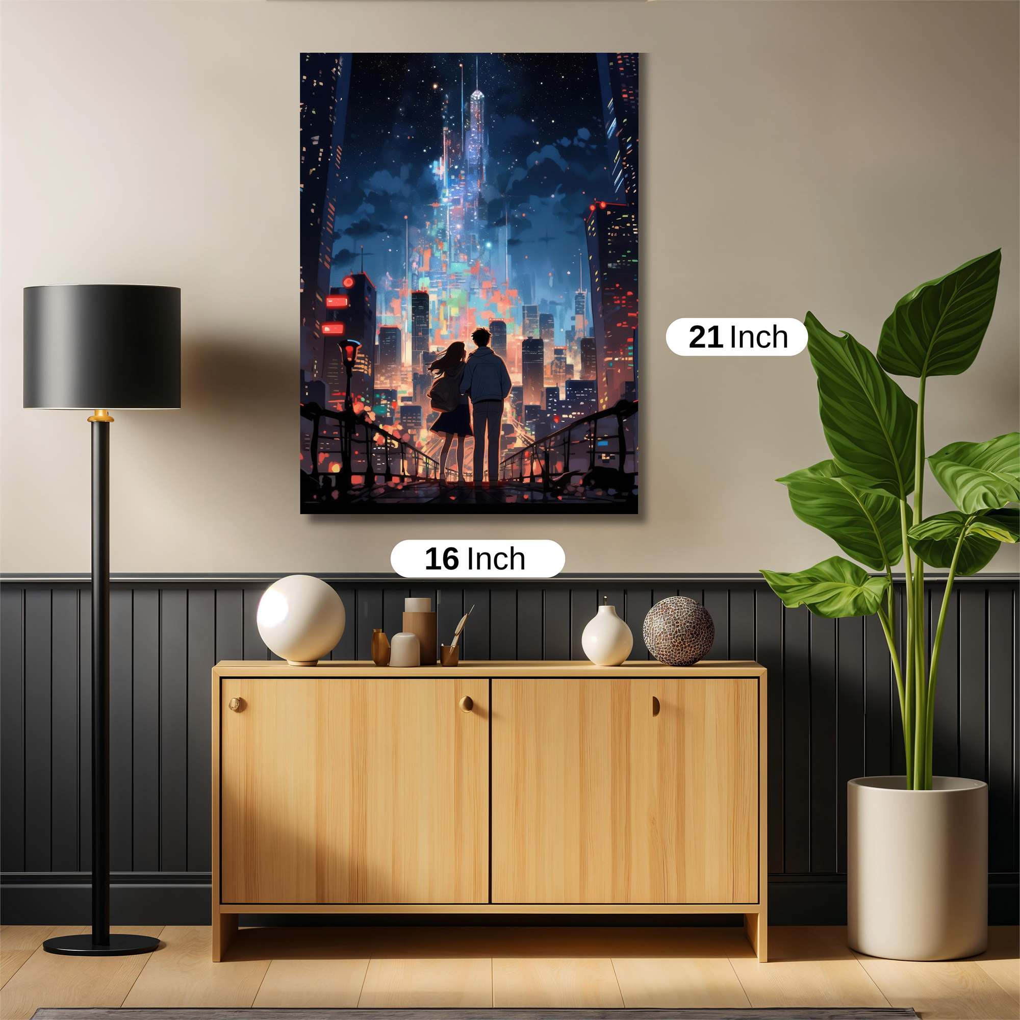 Cityscape Romance Safe Wall Magnetic / M