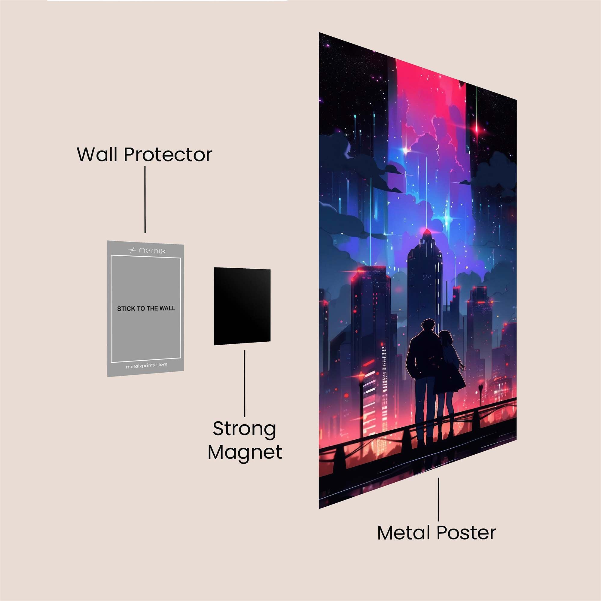 Neon Embrace Safe Wall Magnetic / M