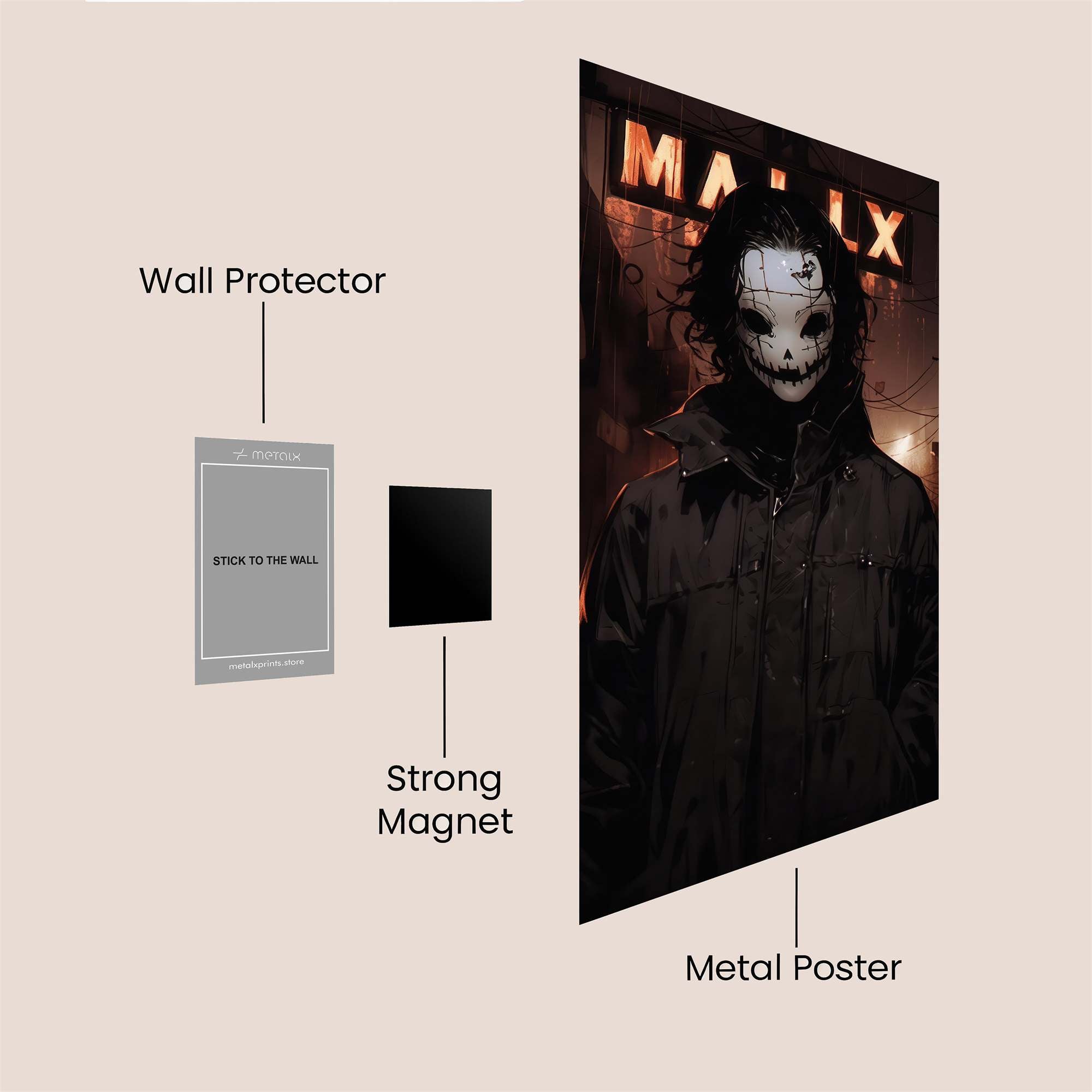 Masked Menace Safe Wall Magnetic / M