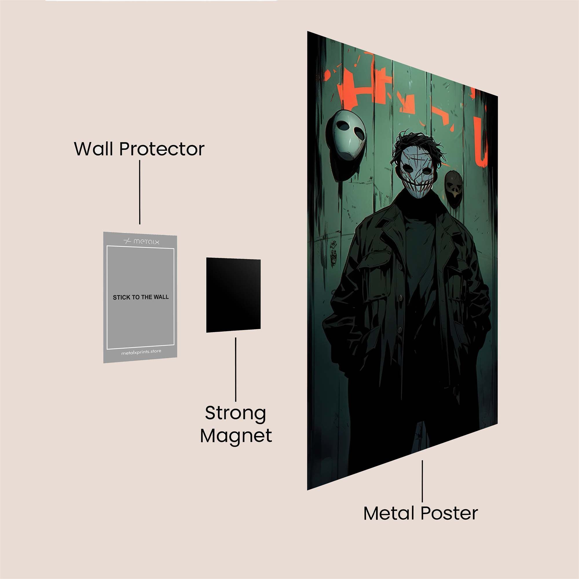 Rorschach Gloom Safe Wall Magnetic / M