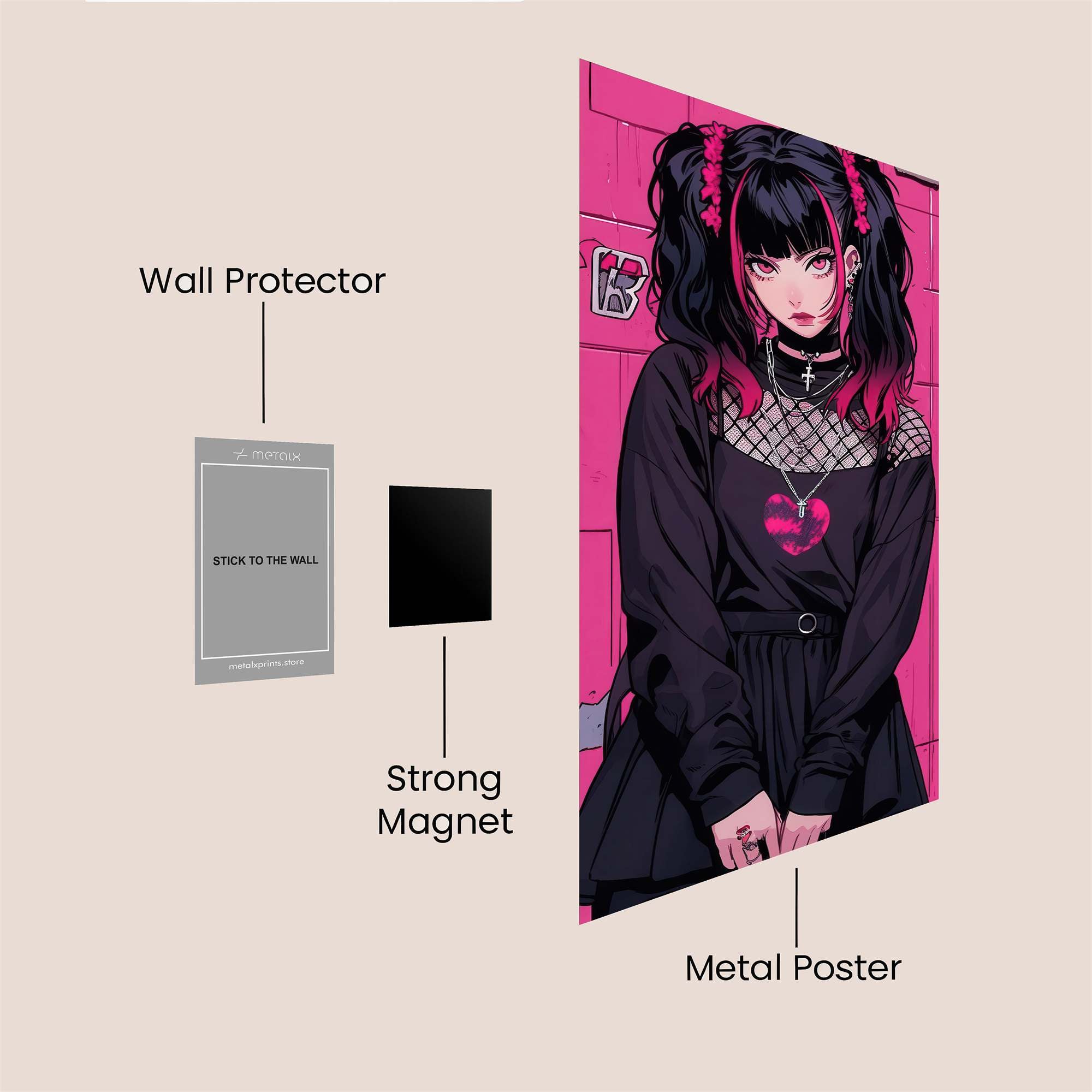 Gothic Whimsy Safe Wall Magnetic / M