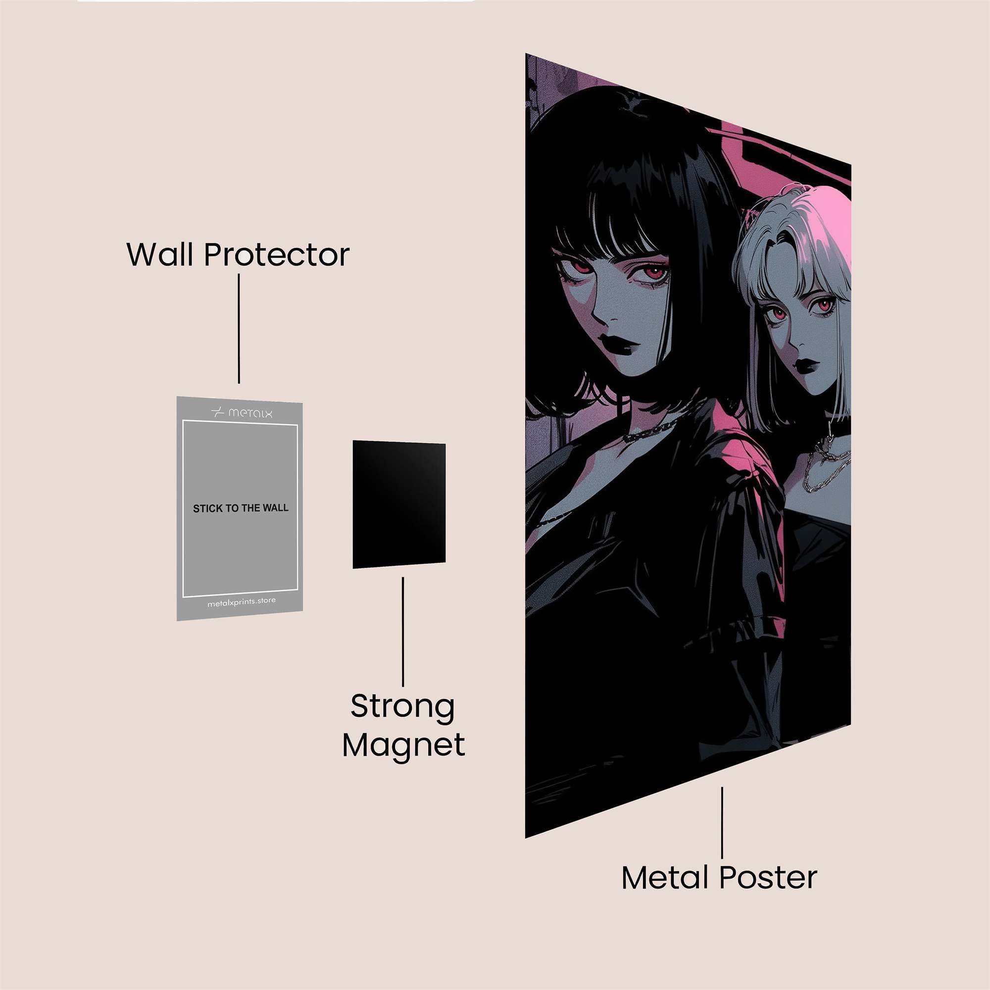 Goth Duo Safe Wall Magnetic / M