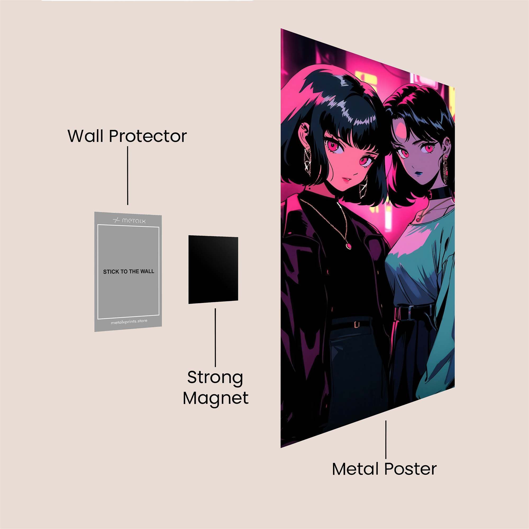 Neon Mystique Safe Wall Magnetic / M