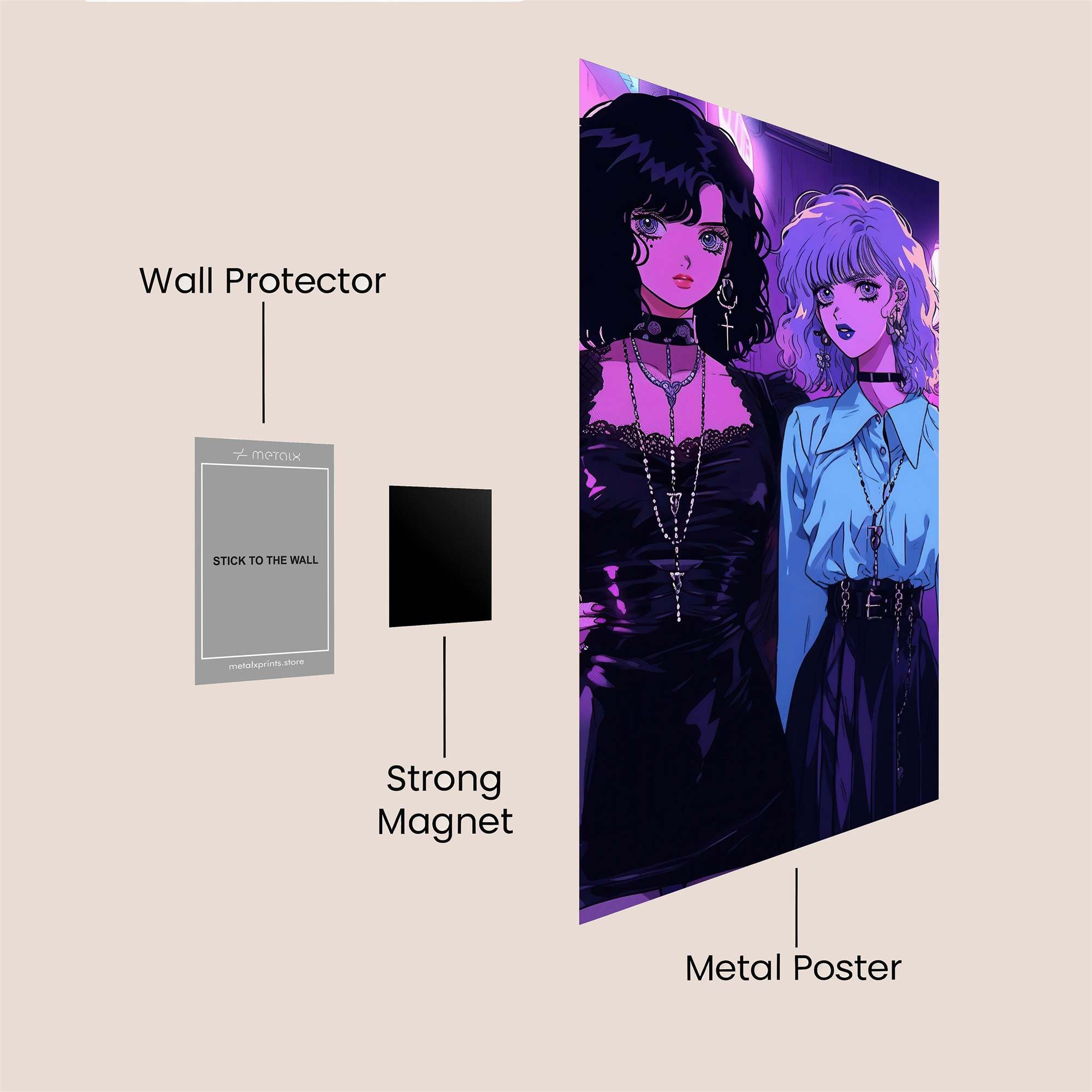 Neon Mystique Safe Wall Magnetic / M