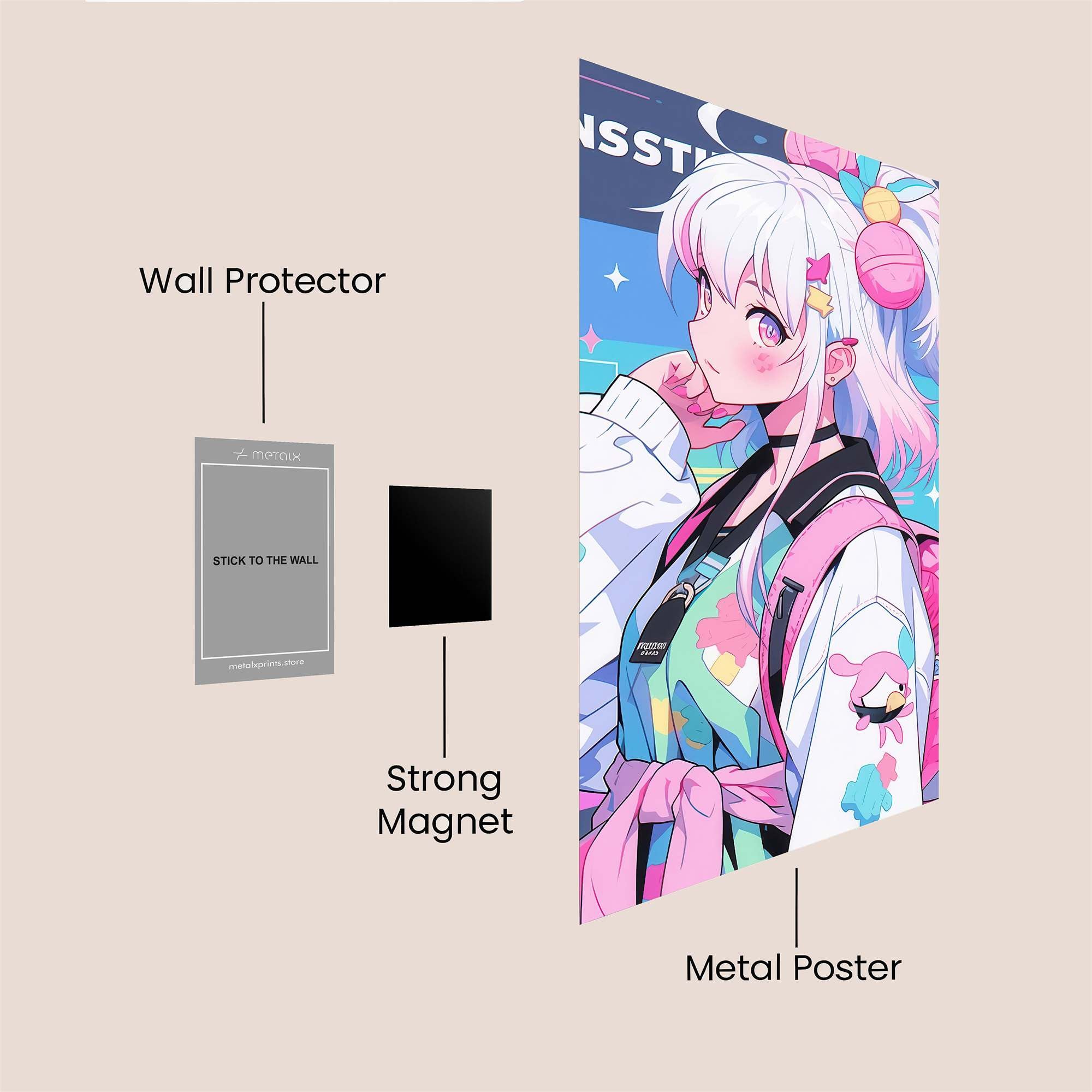 Pastel Dream Safe Wall Magnetic / M