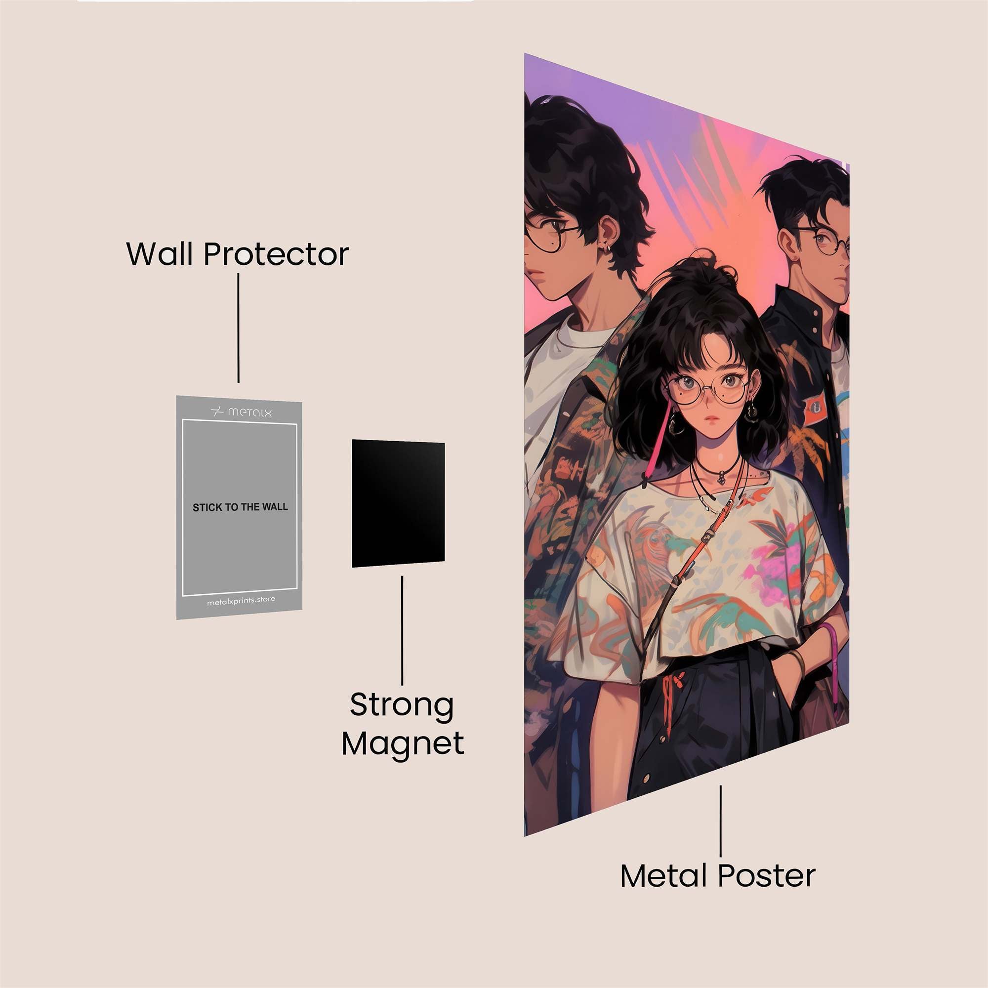 Trio Whimsy Safe Wall Magnetic / M