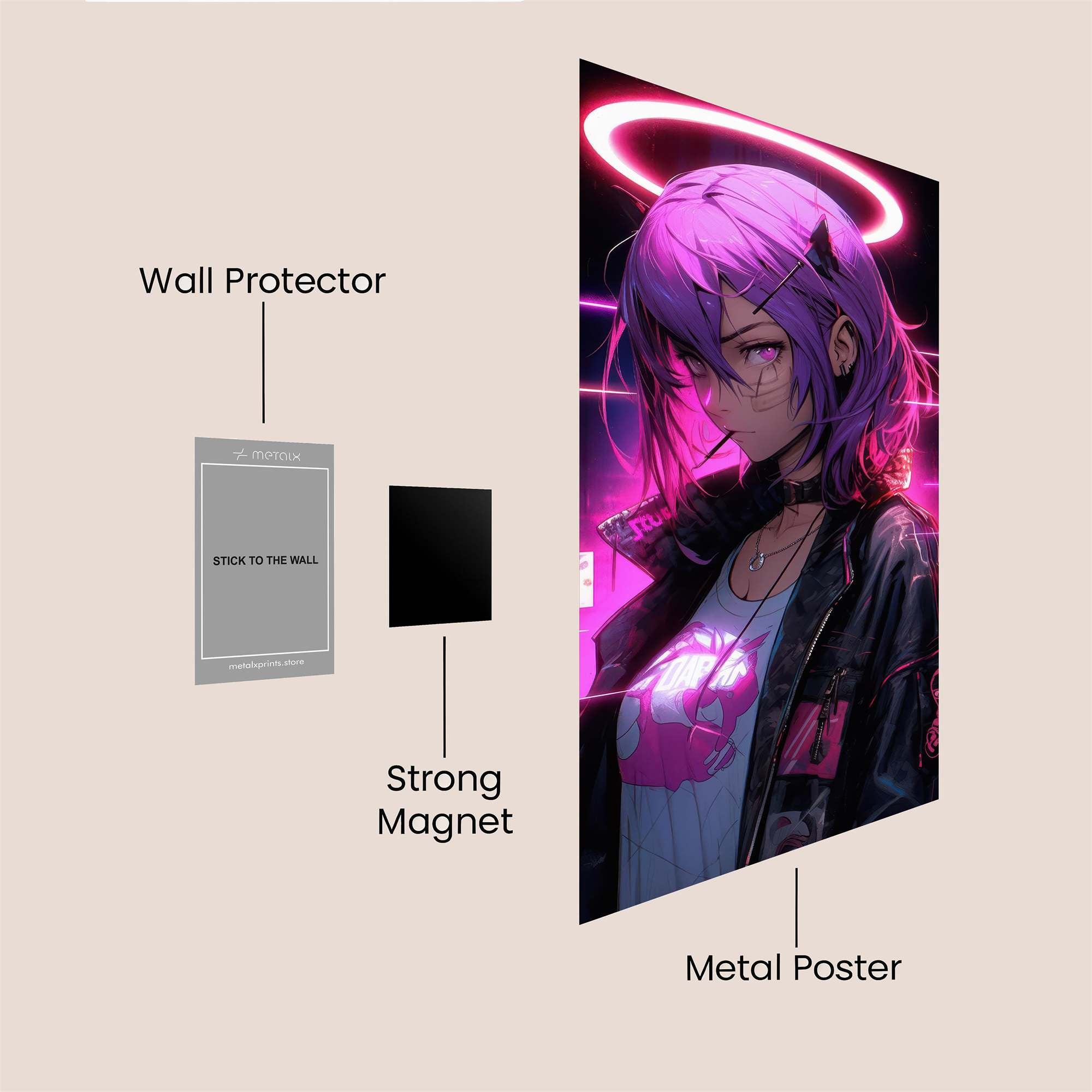 Neon Rebel Safe Wall Magnetic / M