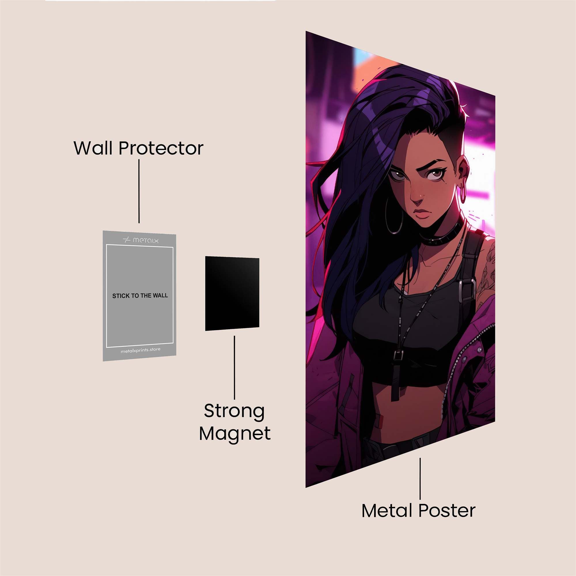 Neon Rebel Safe Wall Magnetic / M