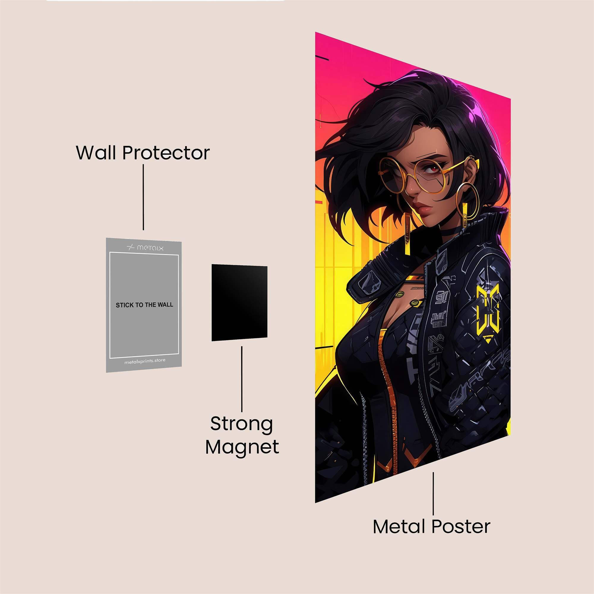 Cyber Rebel Safe Wall Magnetic / M