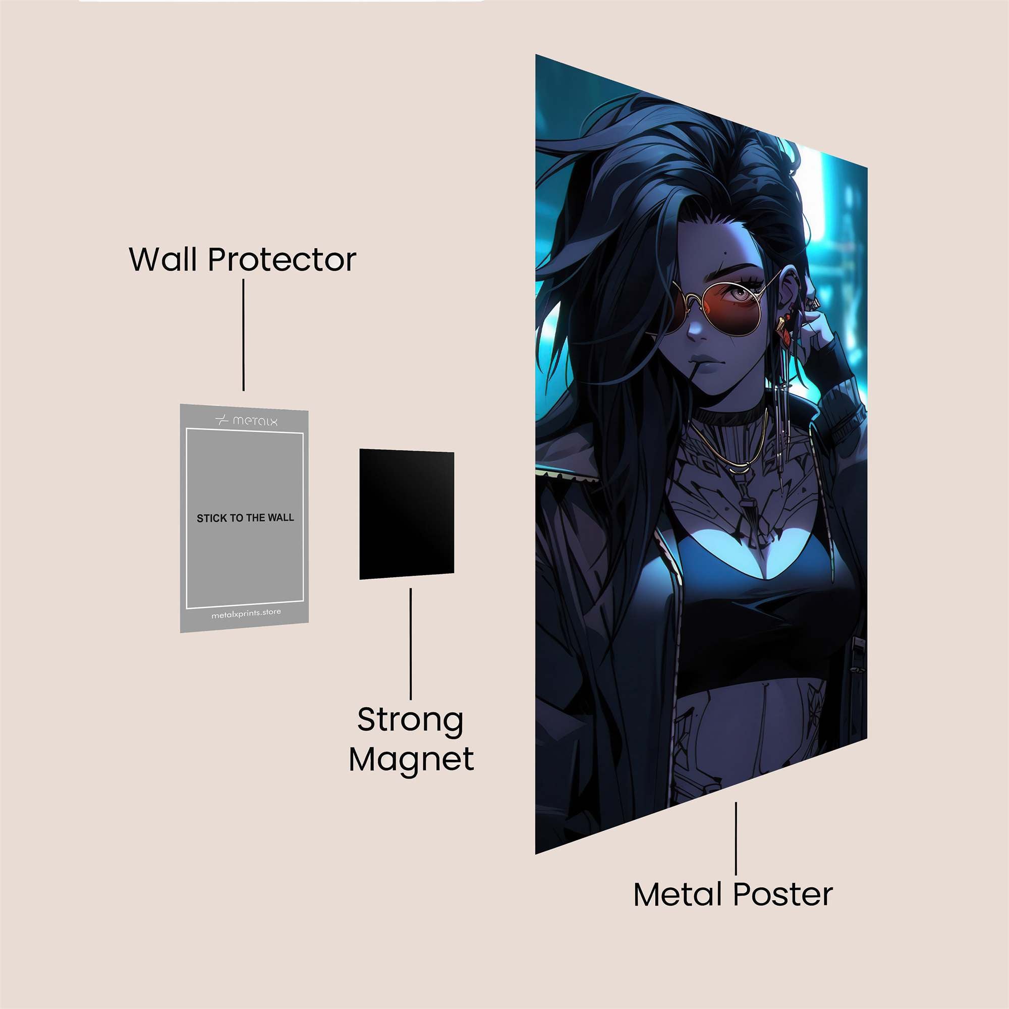 Cyberpunk Diva Safe Wall Magnetic / M