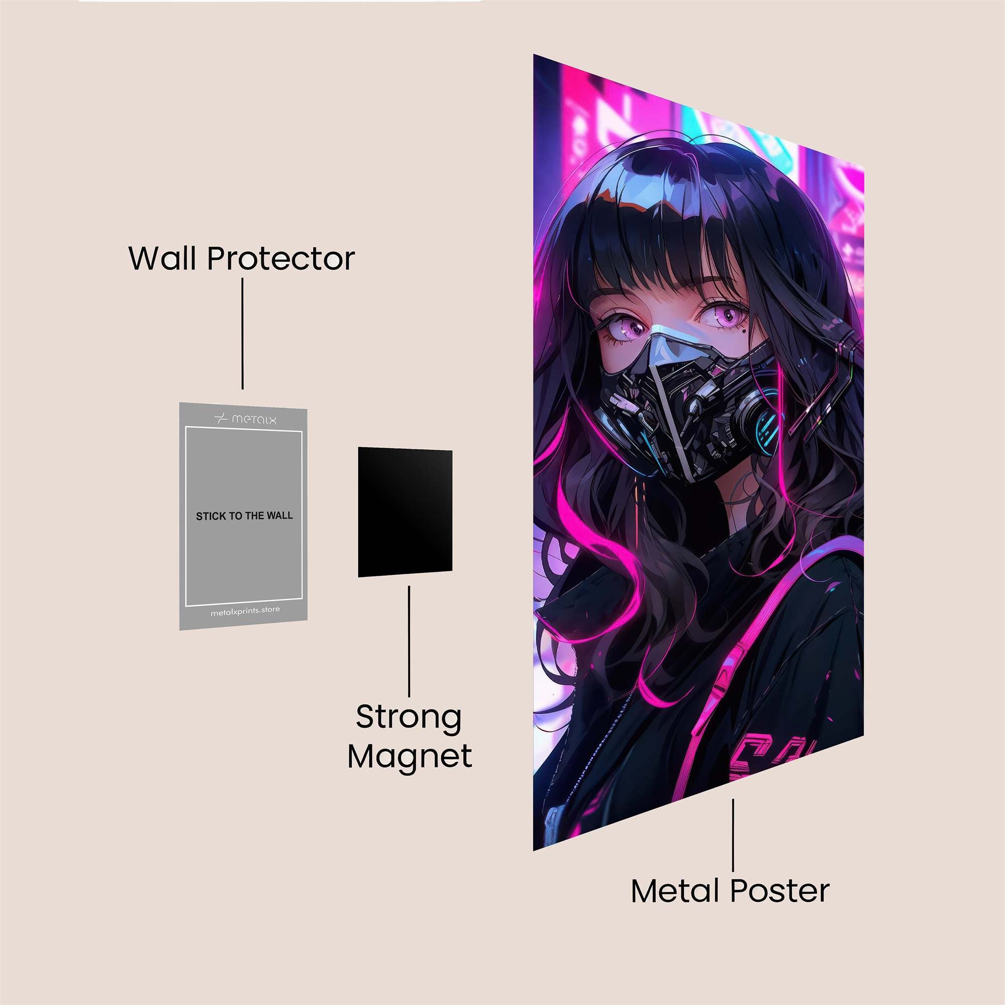 Neon Mystery Safe Wall Magnetic / M