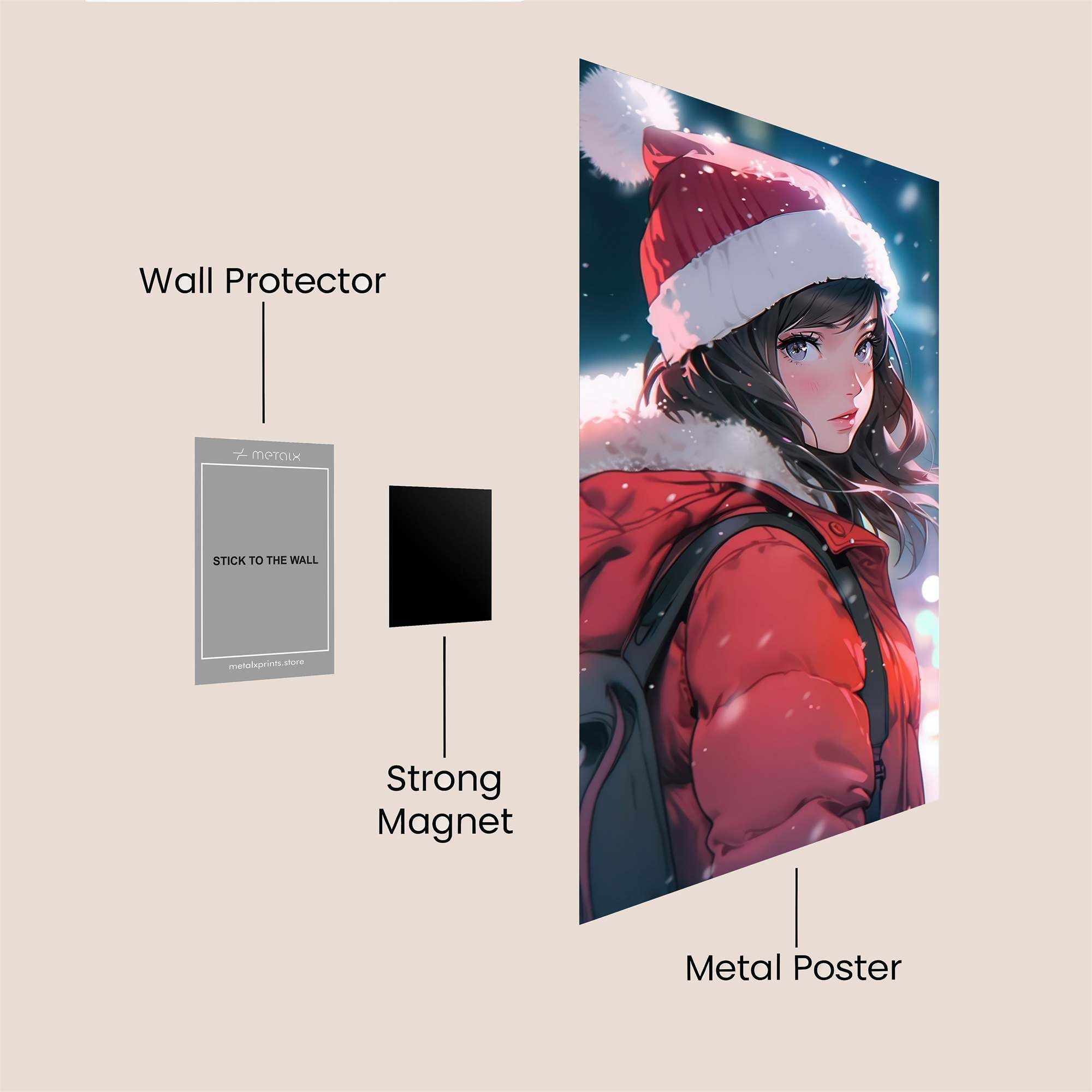 Winter Whimsy Safe Wall Magnetic / M