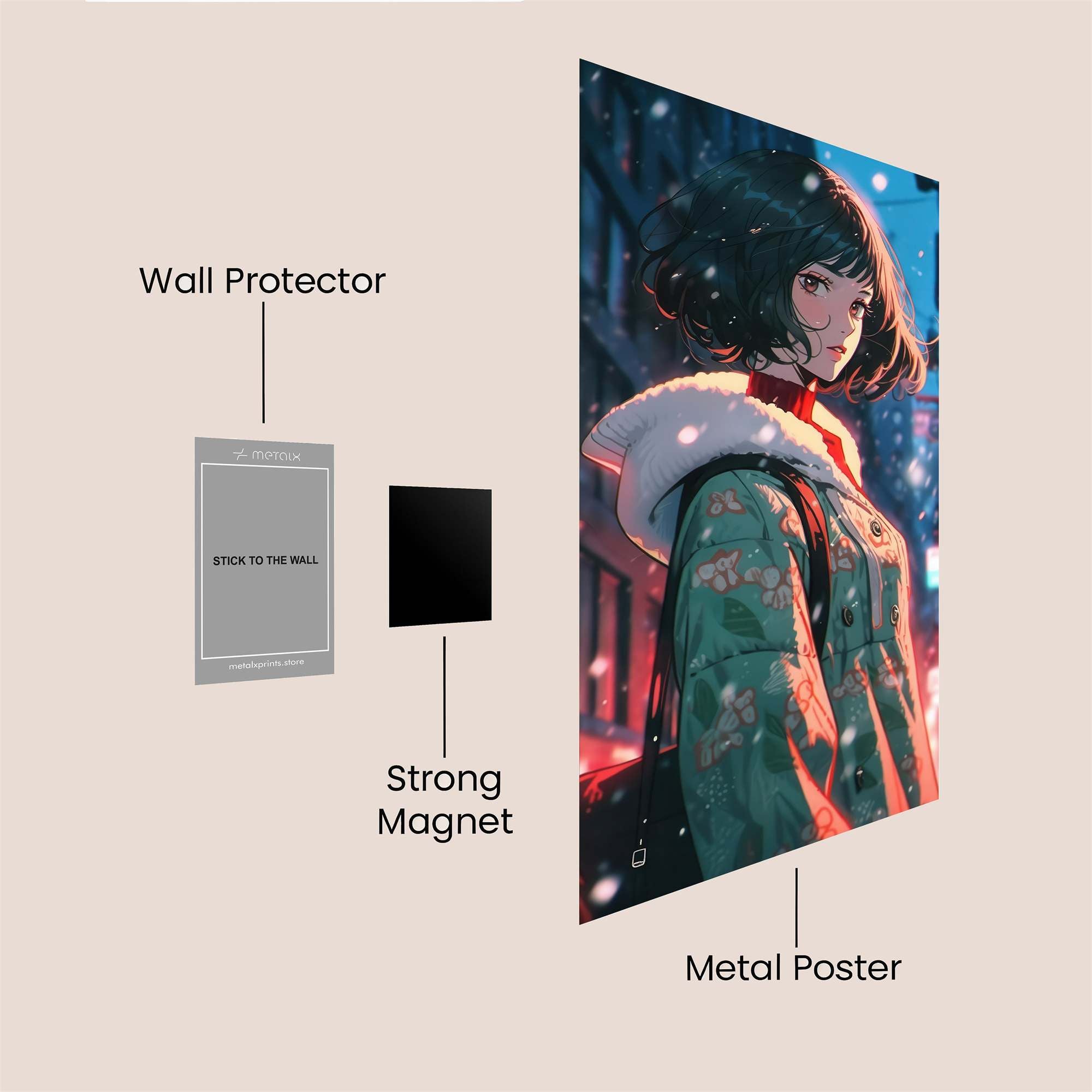 Snowy Serenity Safe Wall Magnetic / M