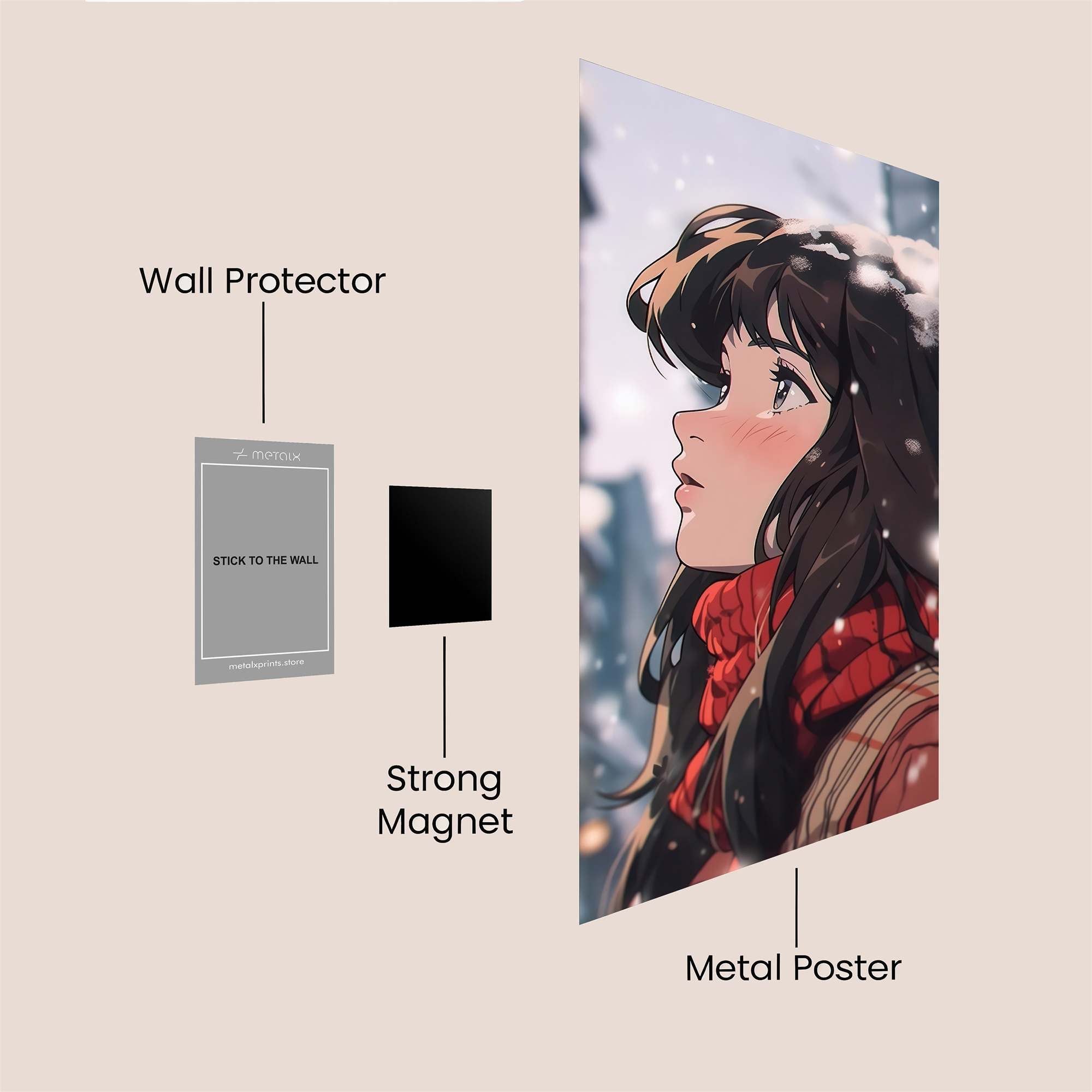 Snow Whispers Safe Wall Magnetic / M