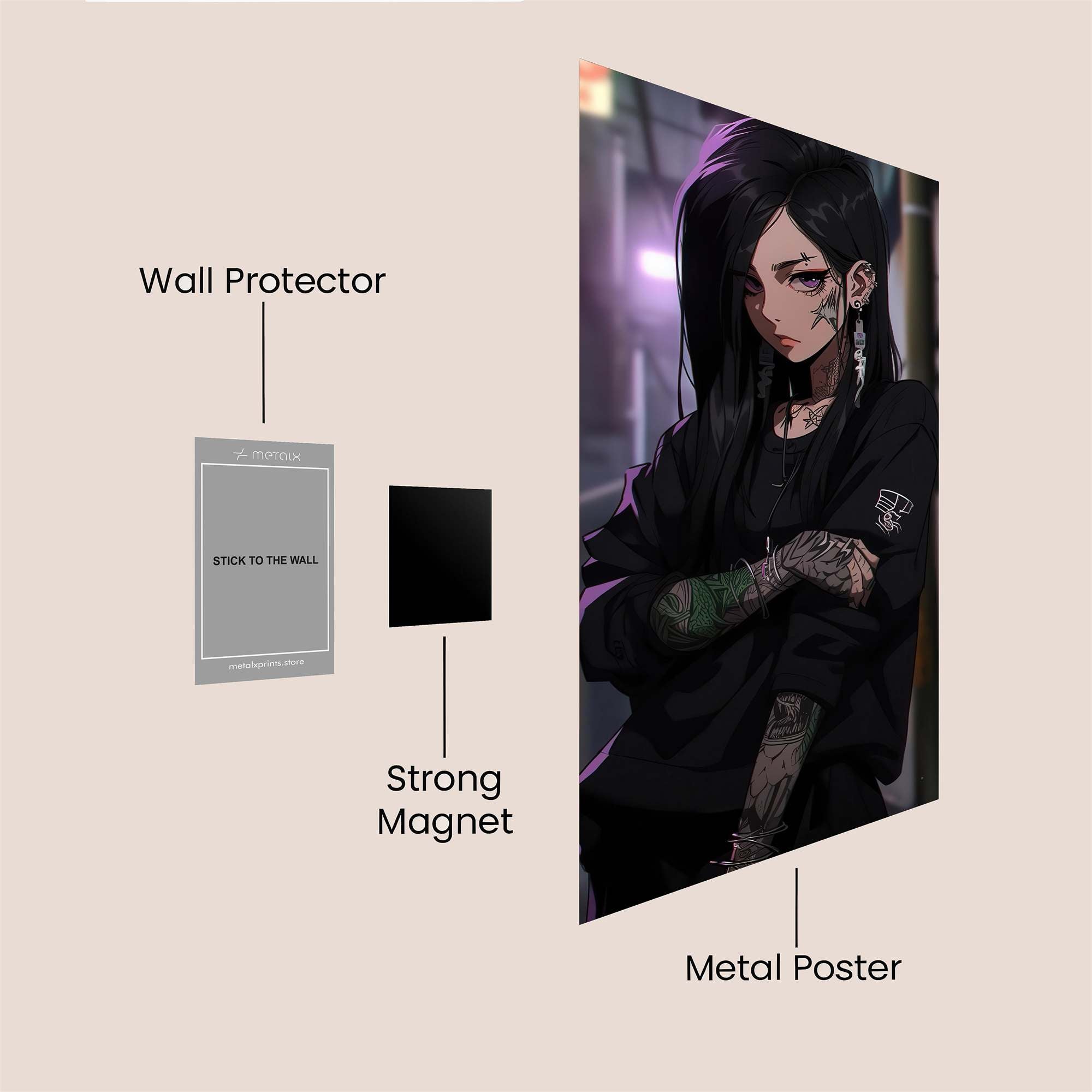 Cyberpunk Rebel Safe Wall Magnetic / M