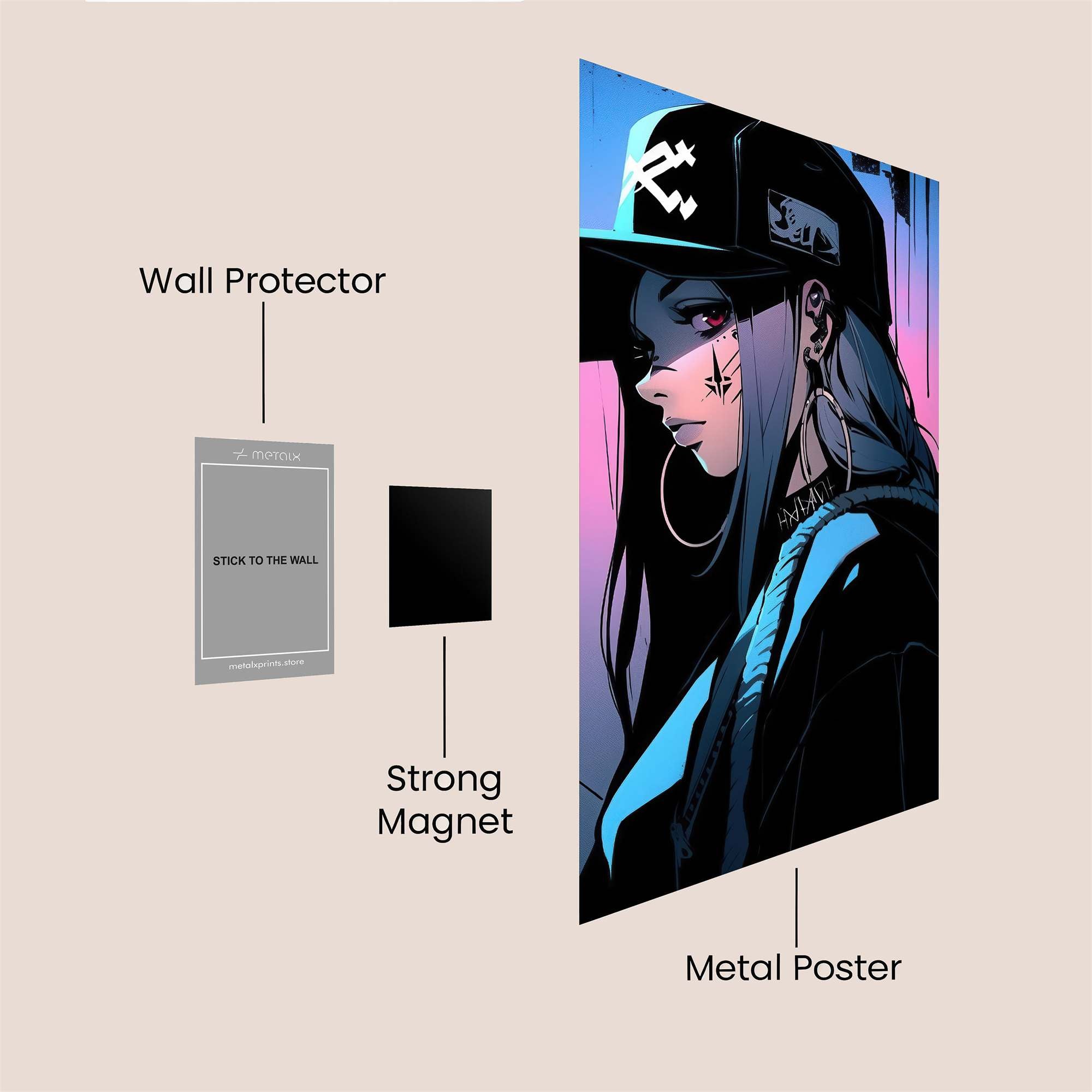 Cyber Rebel Safe Wall Magnetic / M