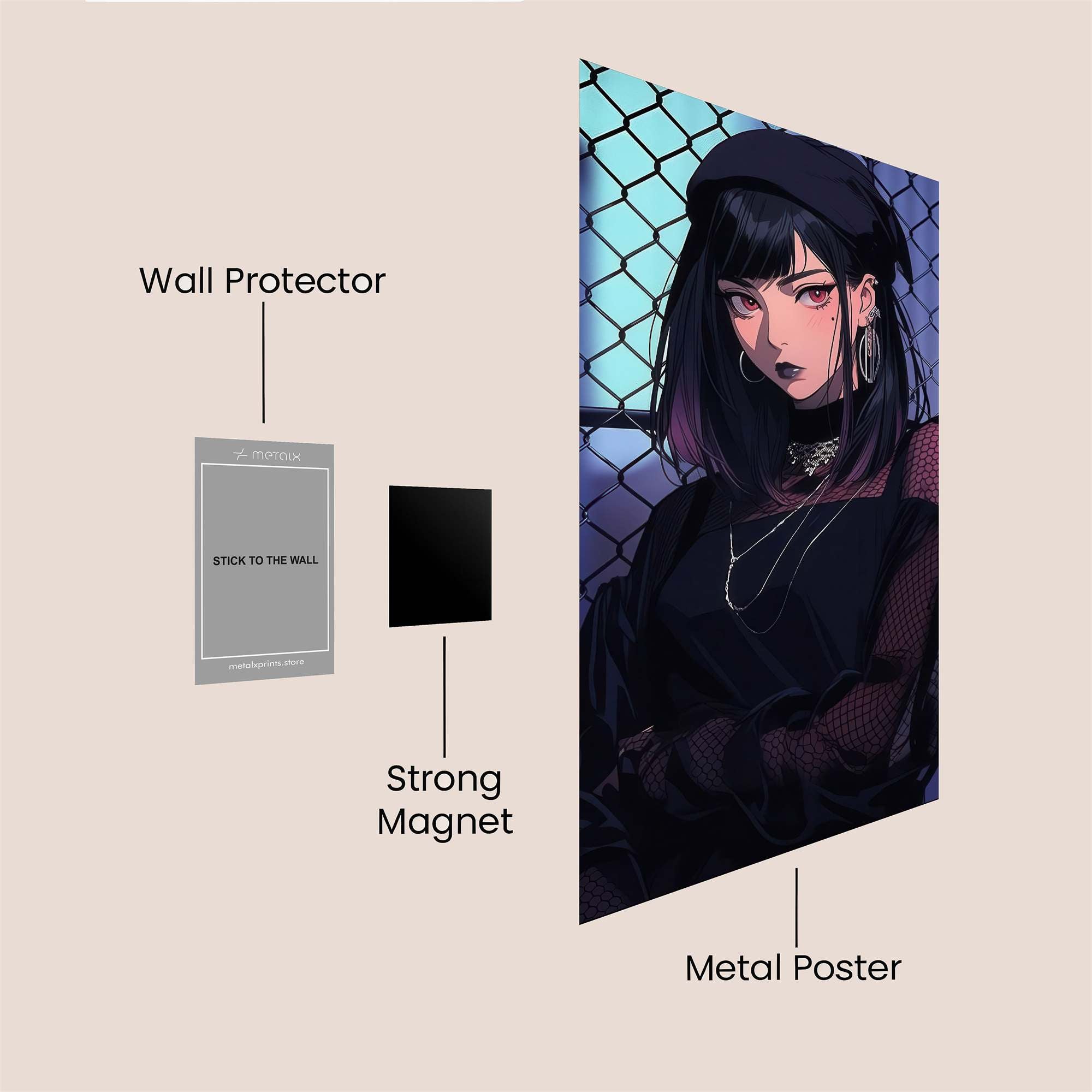 Goth Enigma Safe Wall Magnetic / M