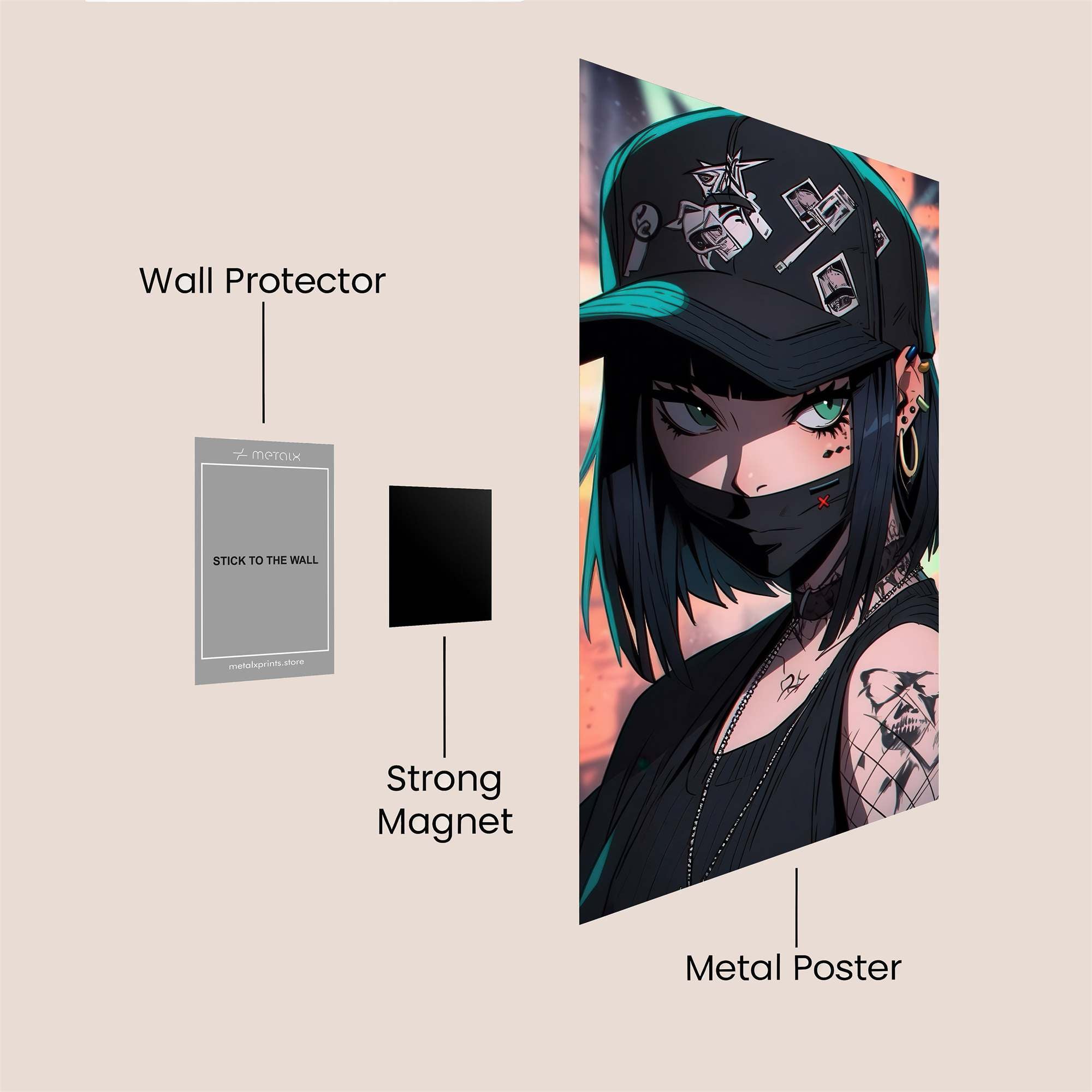 Cyber Rebel Safe Wall Magnetic / M