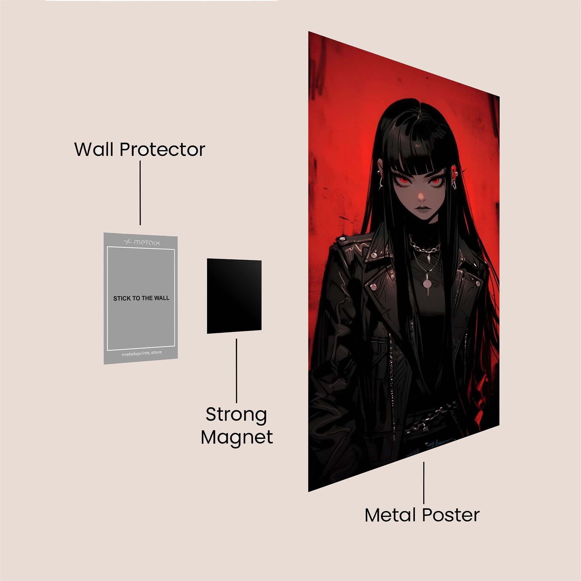 Gothic Eclipse Safe Wall Magnetic / M