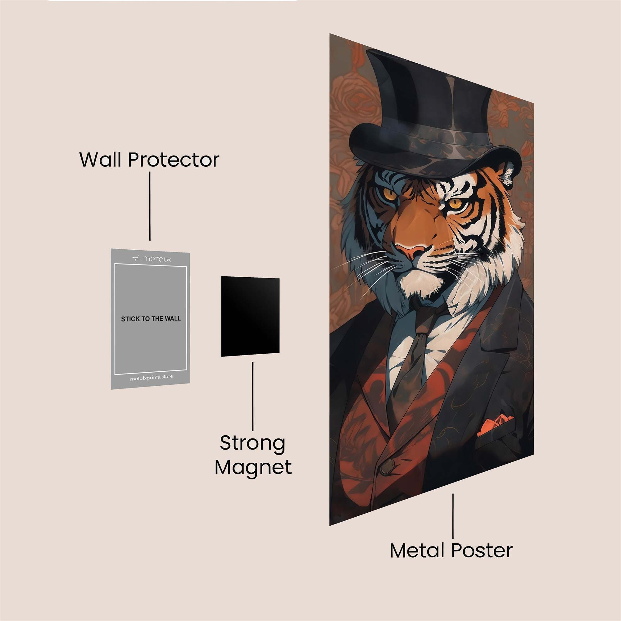 Tiger Dapper Safe Wall Magnetic / M