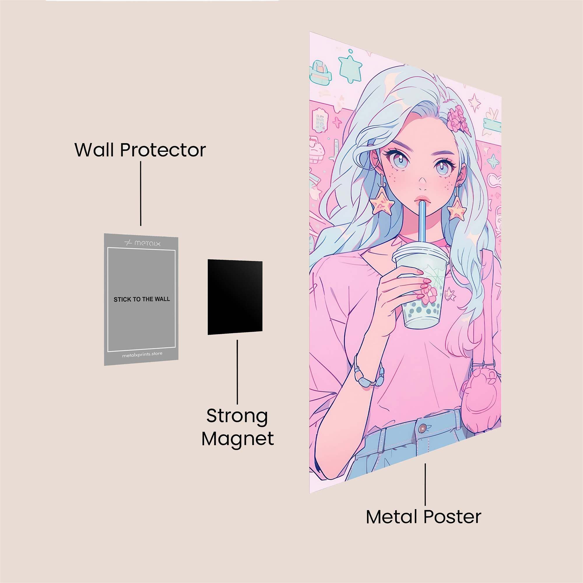 Pastel Dream Safe Wall Magnetic / M