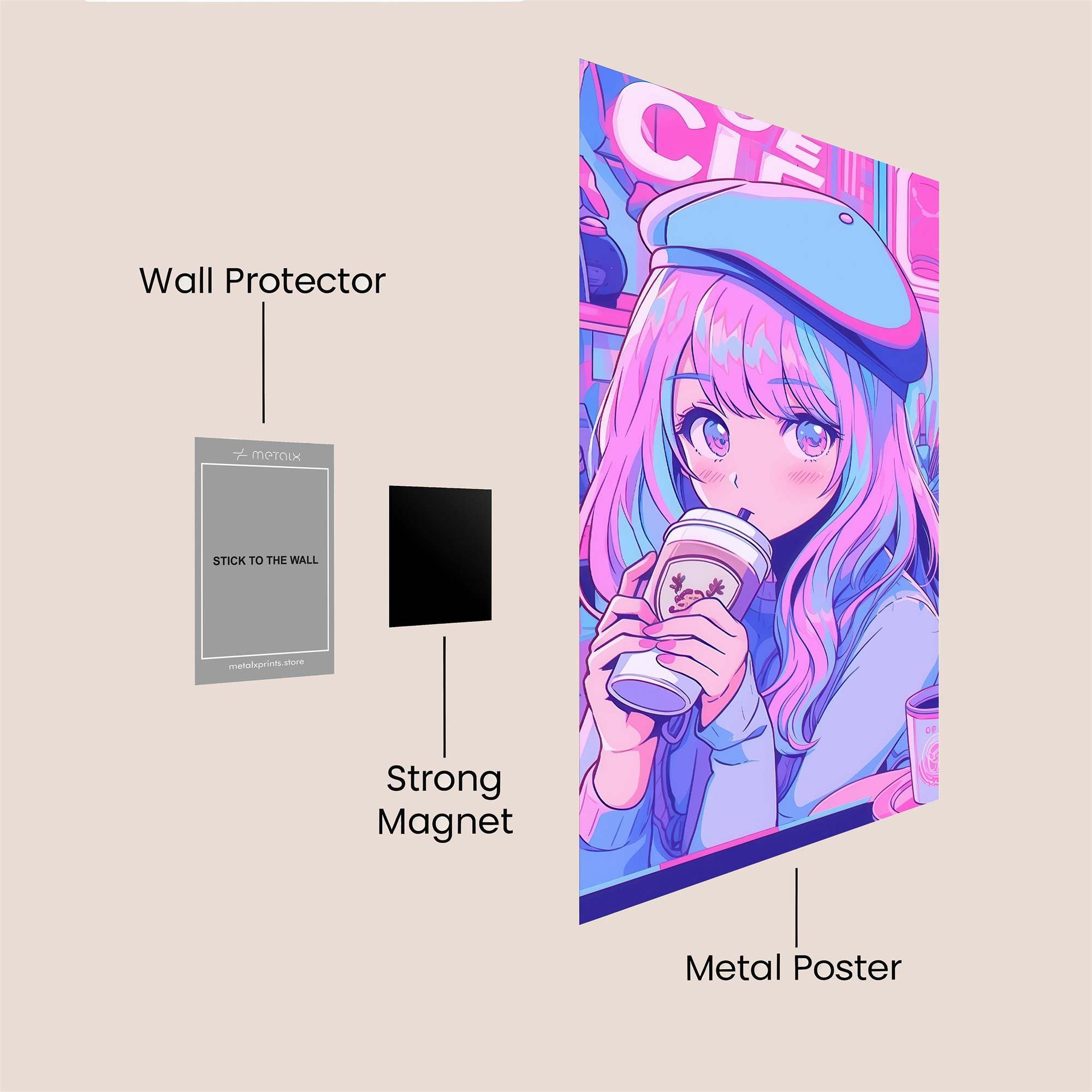 Neon Serenity Safe Wall Magnetic / M