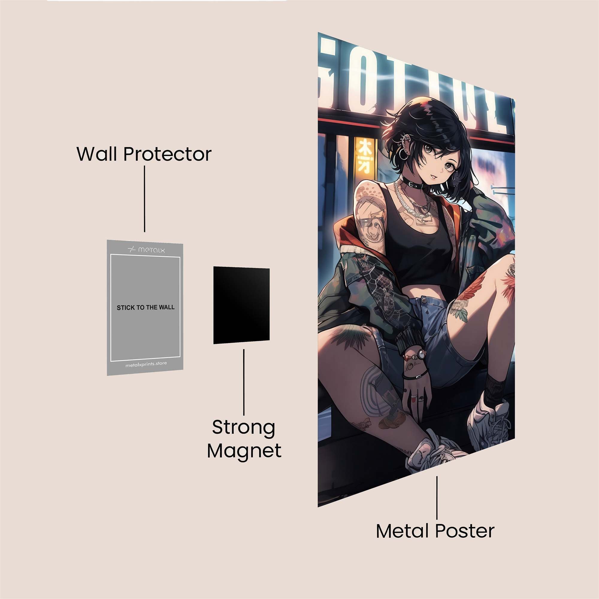 Neon Rebel Safe Wall Magnetic / M