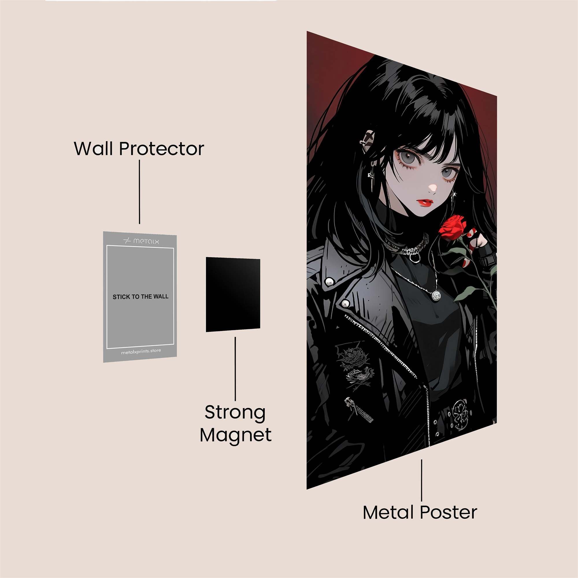 Raven Melancholy Safe Wall Magnetic / M